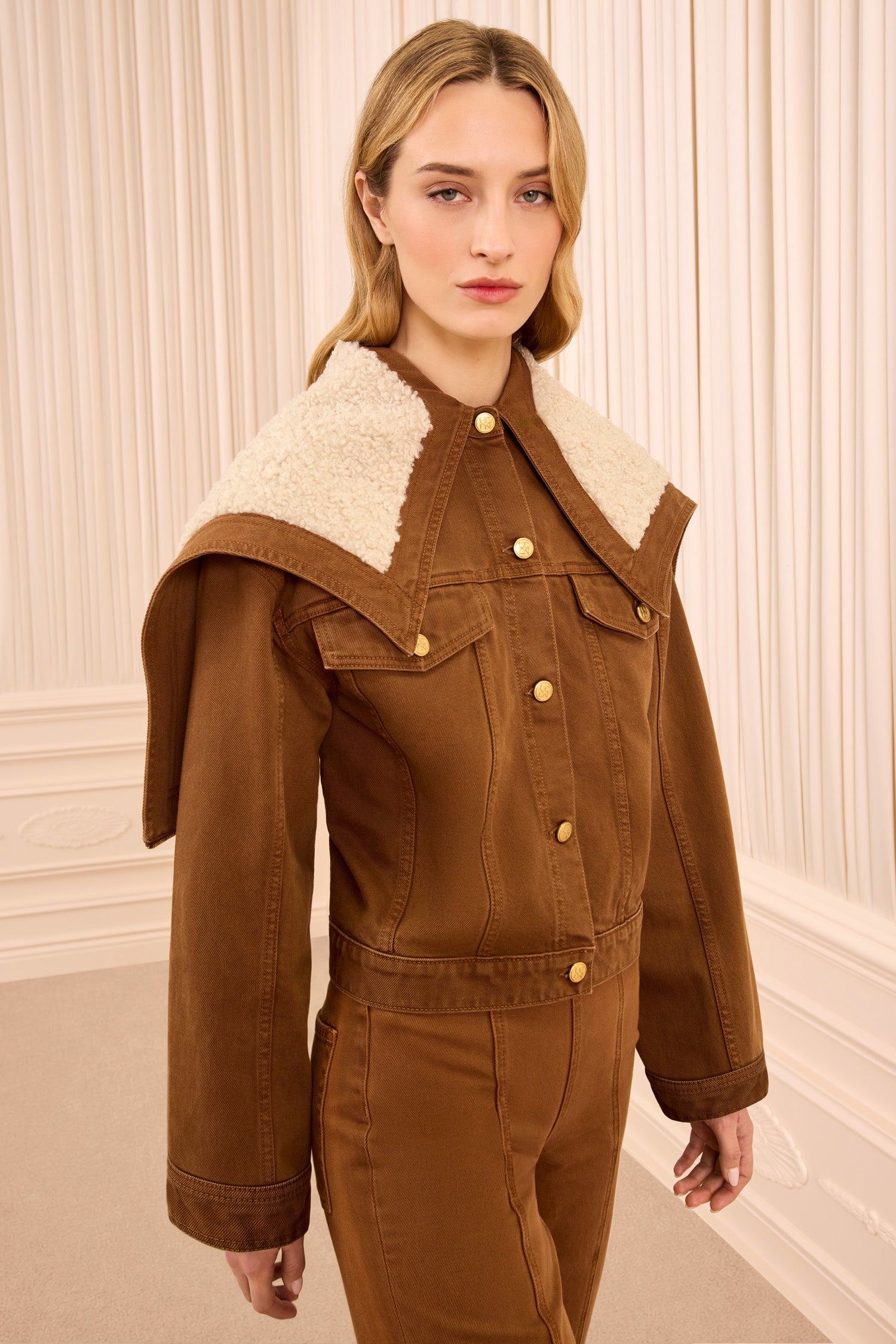 Ulla Johnson Sybil veste jean umber coton capuche
