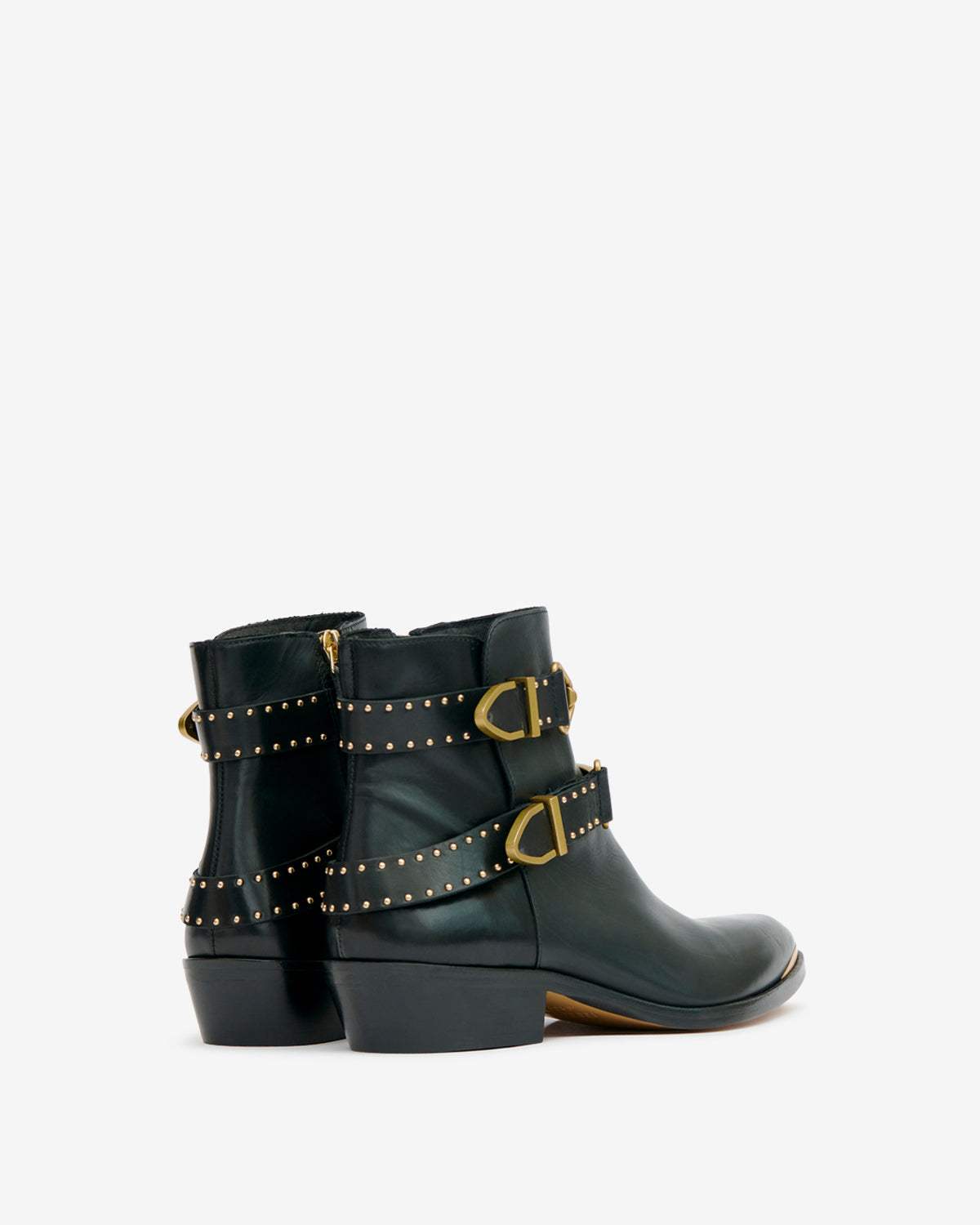 Isabel Marant Zalya boots santiag cuir noir talon 3 cm
