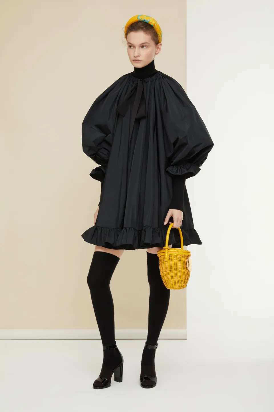 Patou Dresses DR079 robe faille recyclée noir