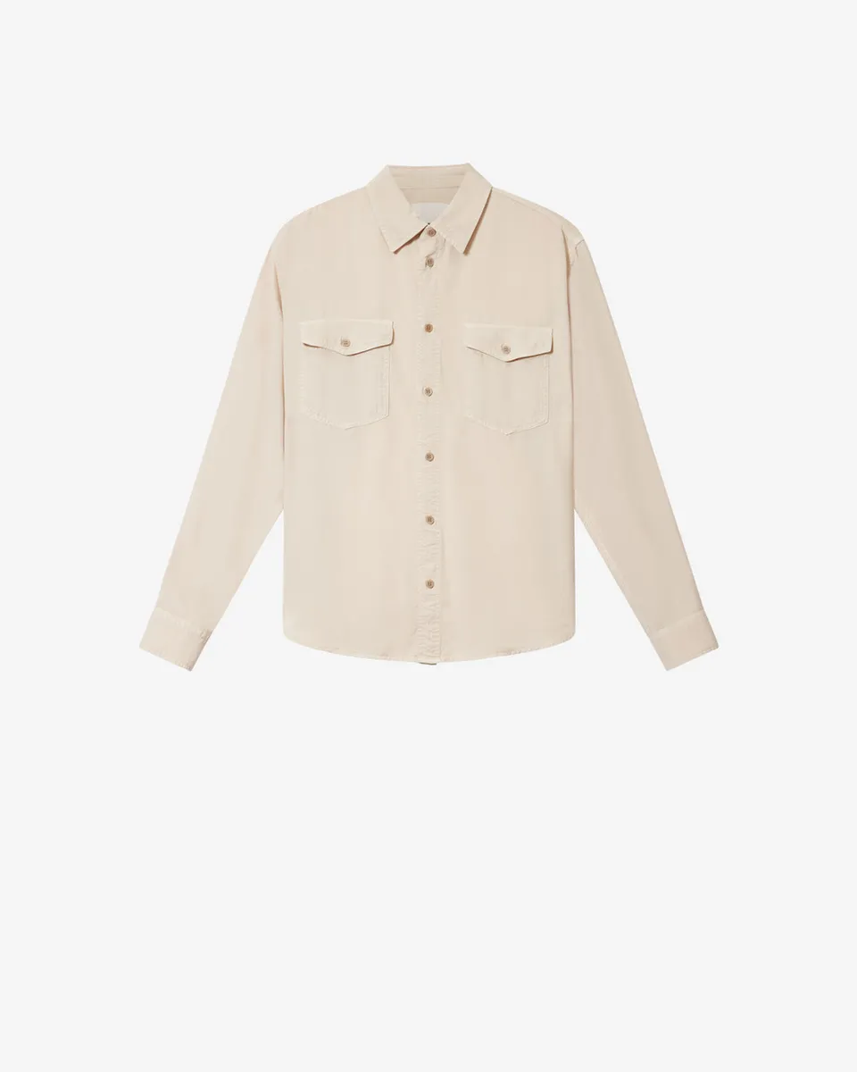 Isabel Marant Saul chemise écru coupe droite manches longues