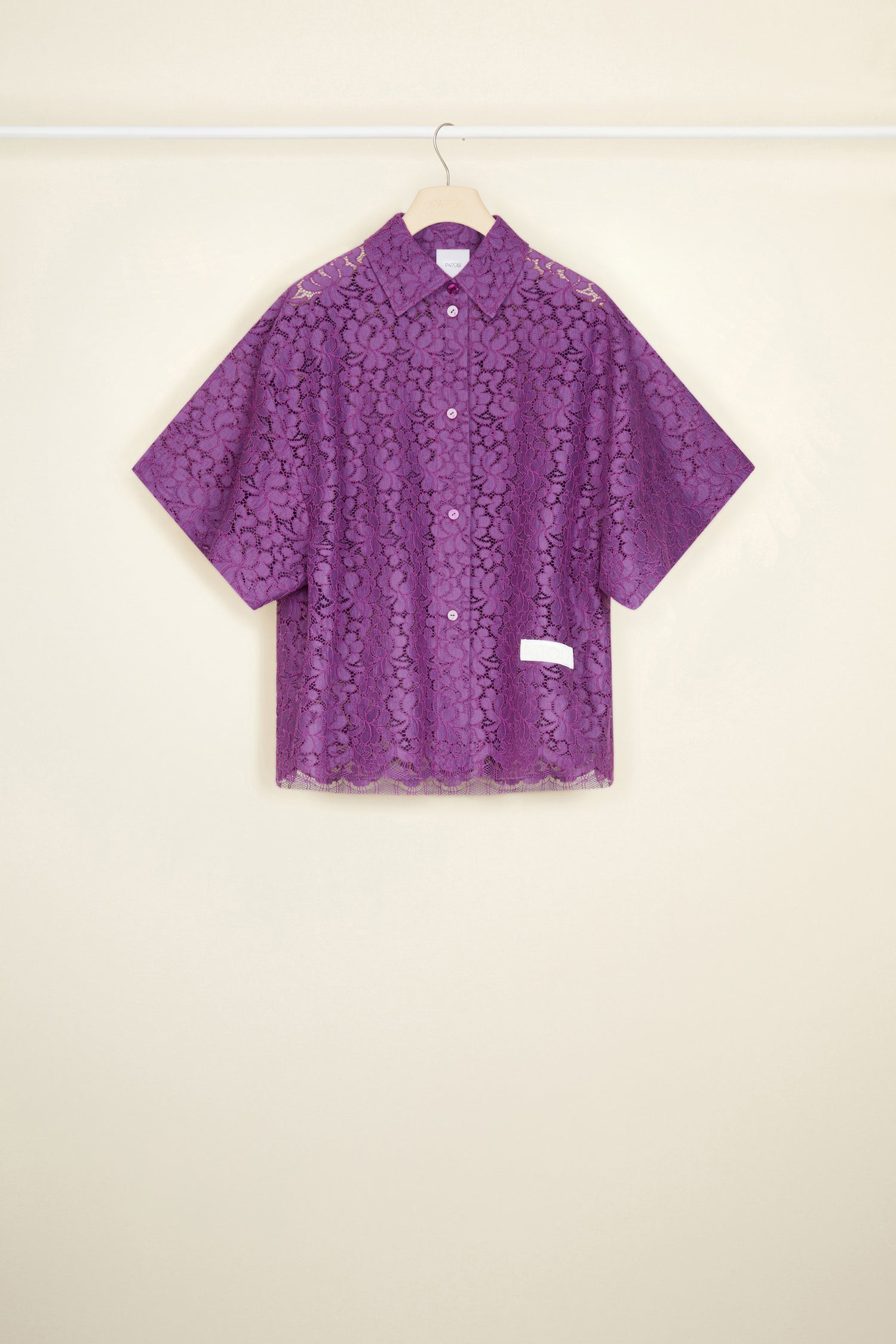 Patou Tops BL016 chemise dentelle Anémone 38