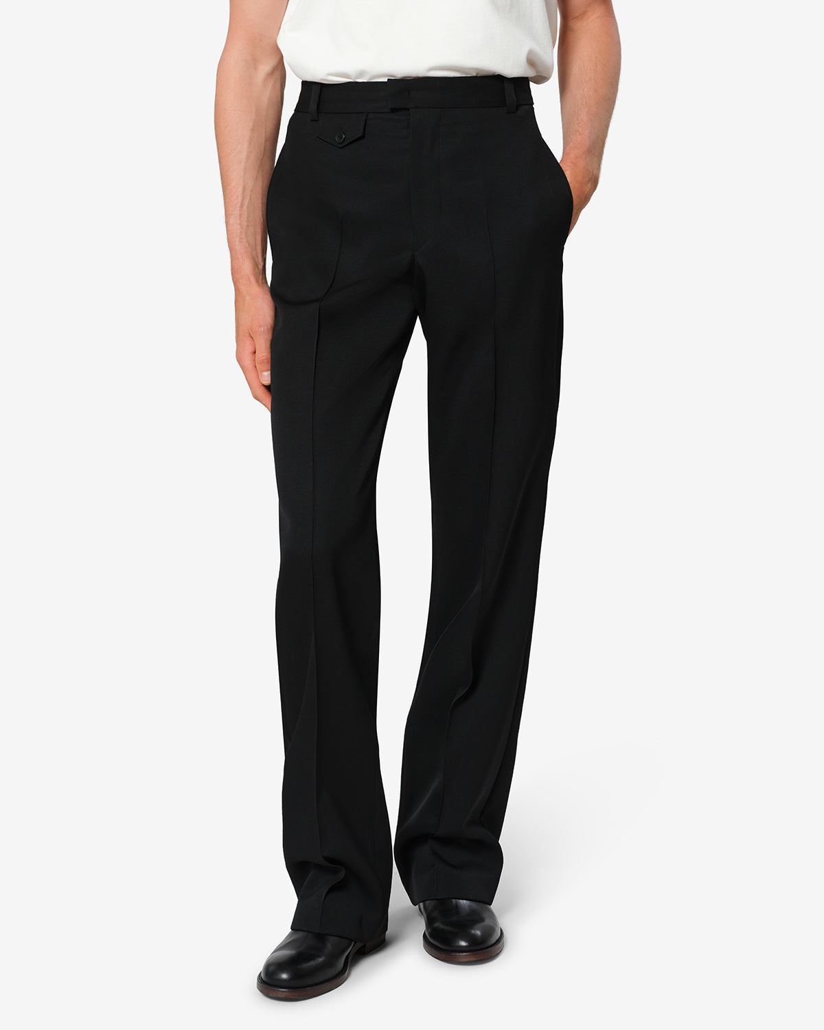 Isabel Marant Gibson PA0821HA pantalon laine noir coupe droite
