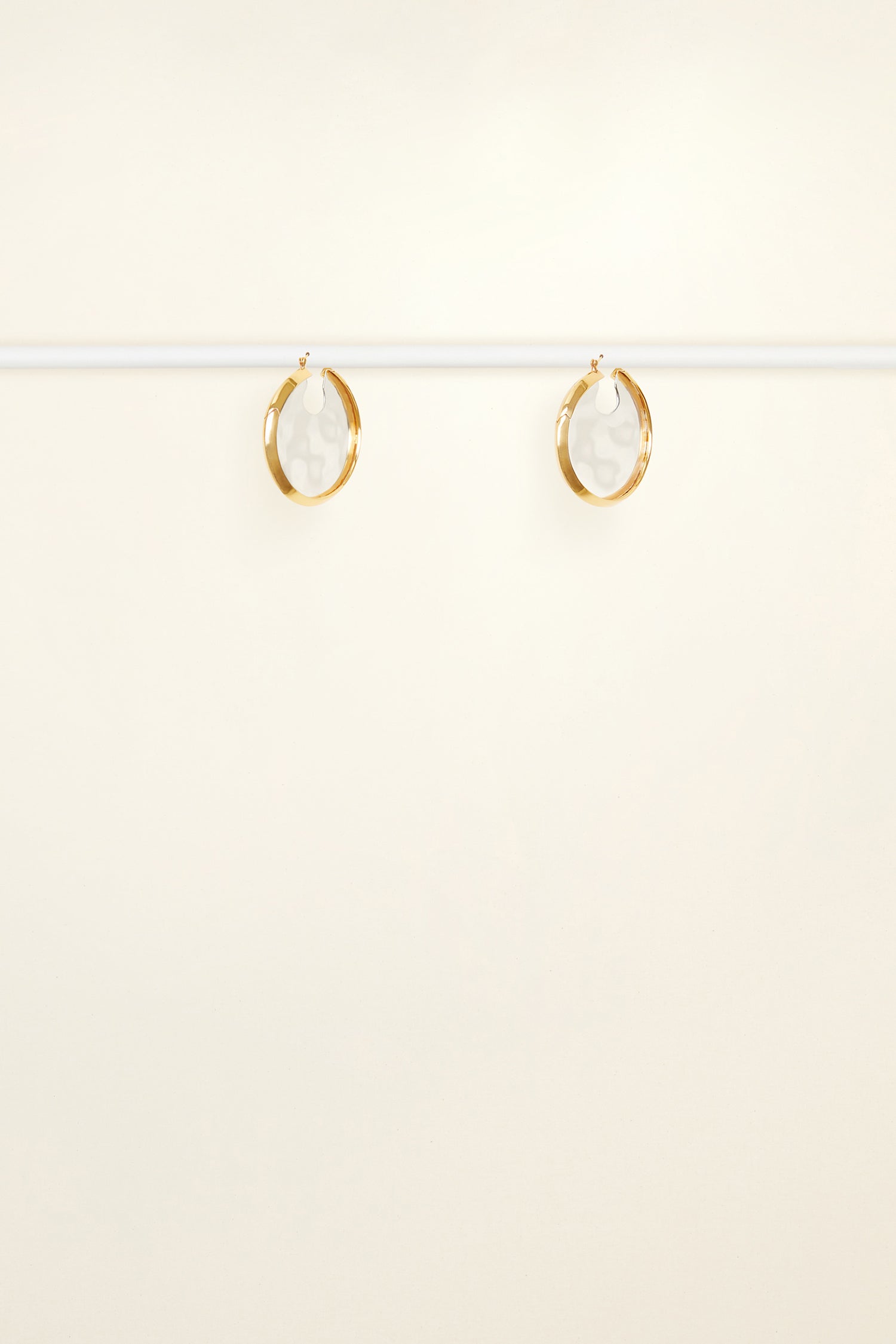 Patou Jewellery créoles JW001 laiton martelé doré