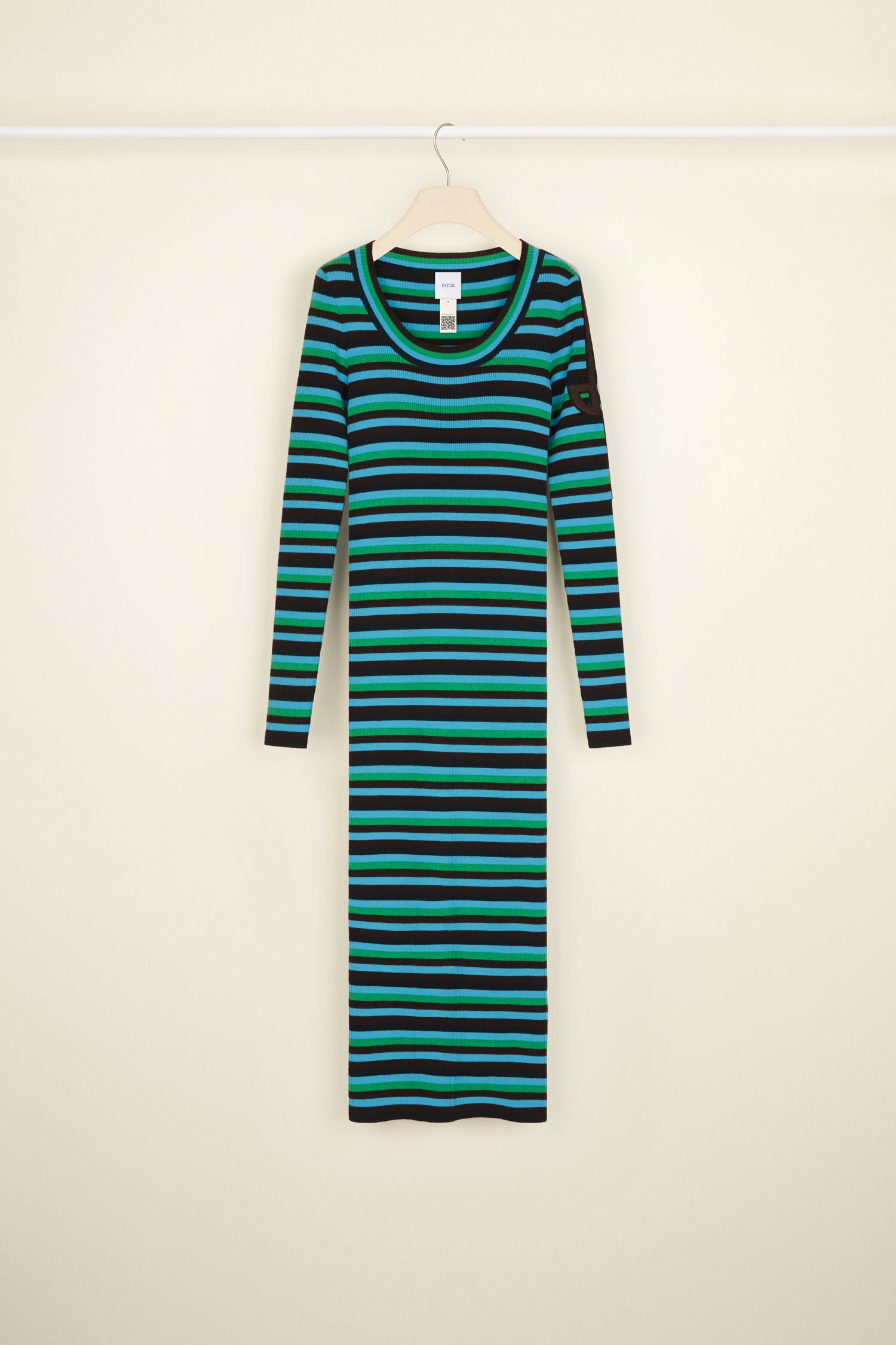 Patou Dresses A21KN0578040701G robe midi verte rayée XS-XL