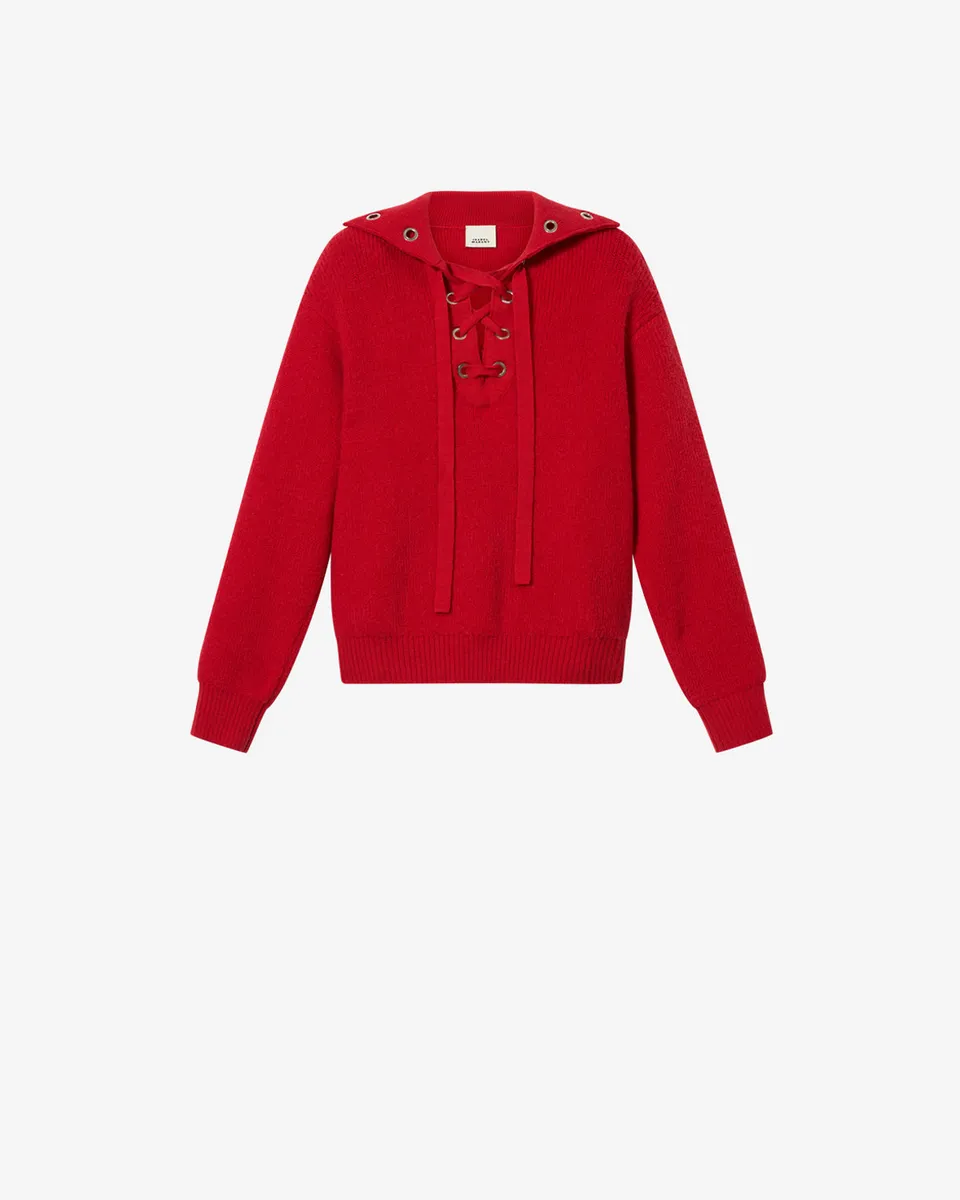 Isabel Marant Ydalia PU1009FA pull laine rouge