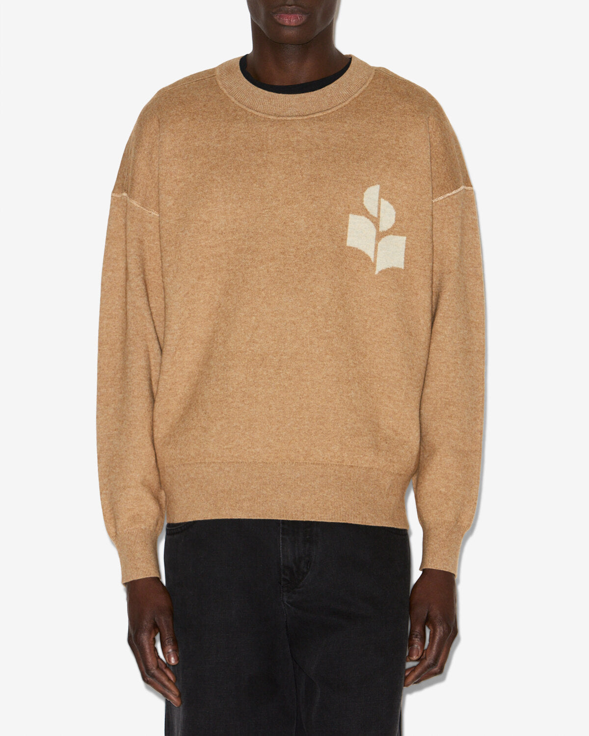 Isabel Marant Atley pull camel laine col rond