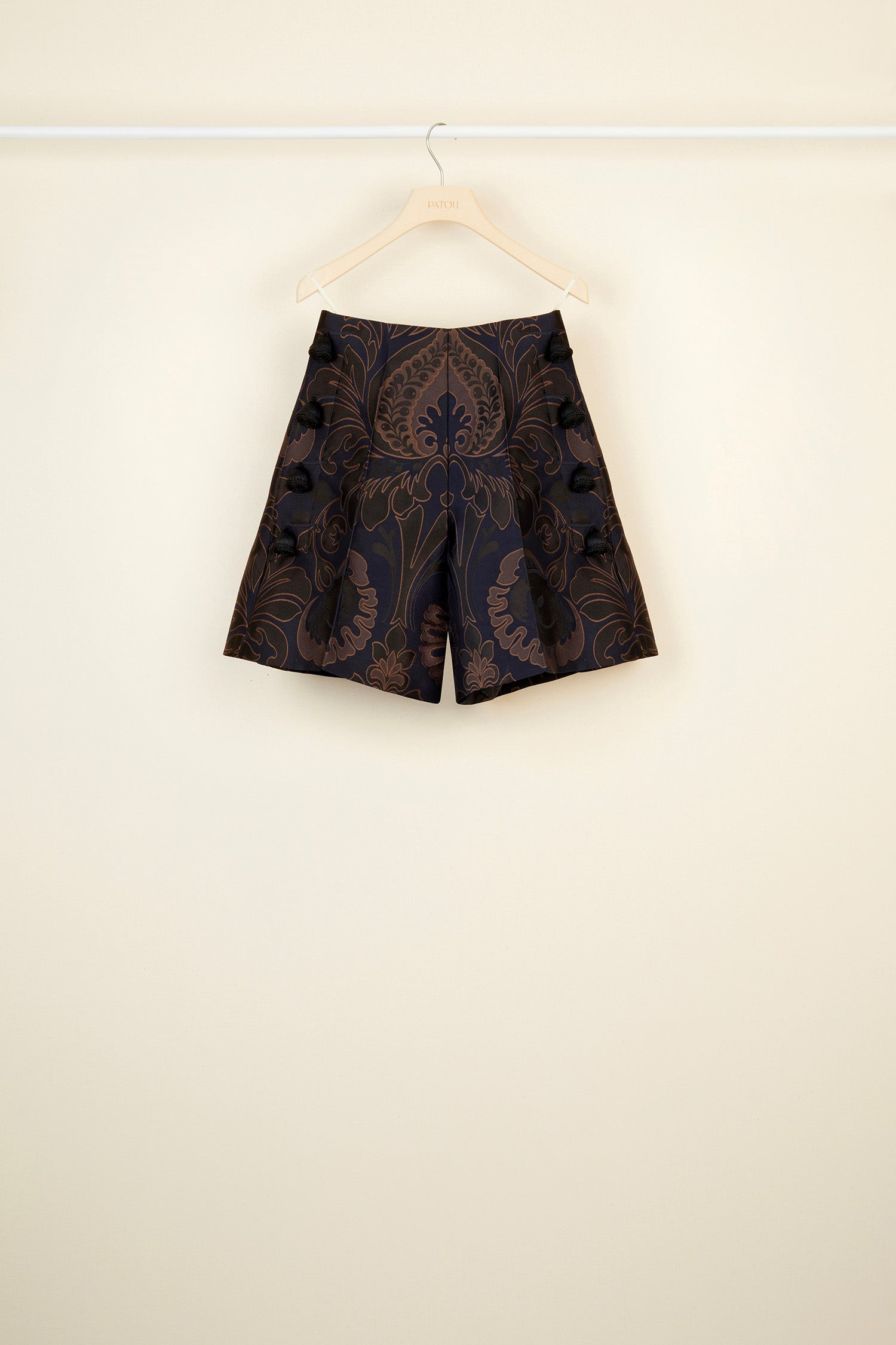 Patou TR004 H20TR00400075006 short marine imprimé laine