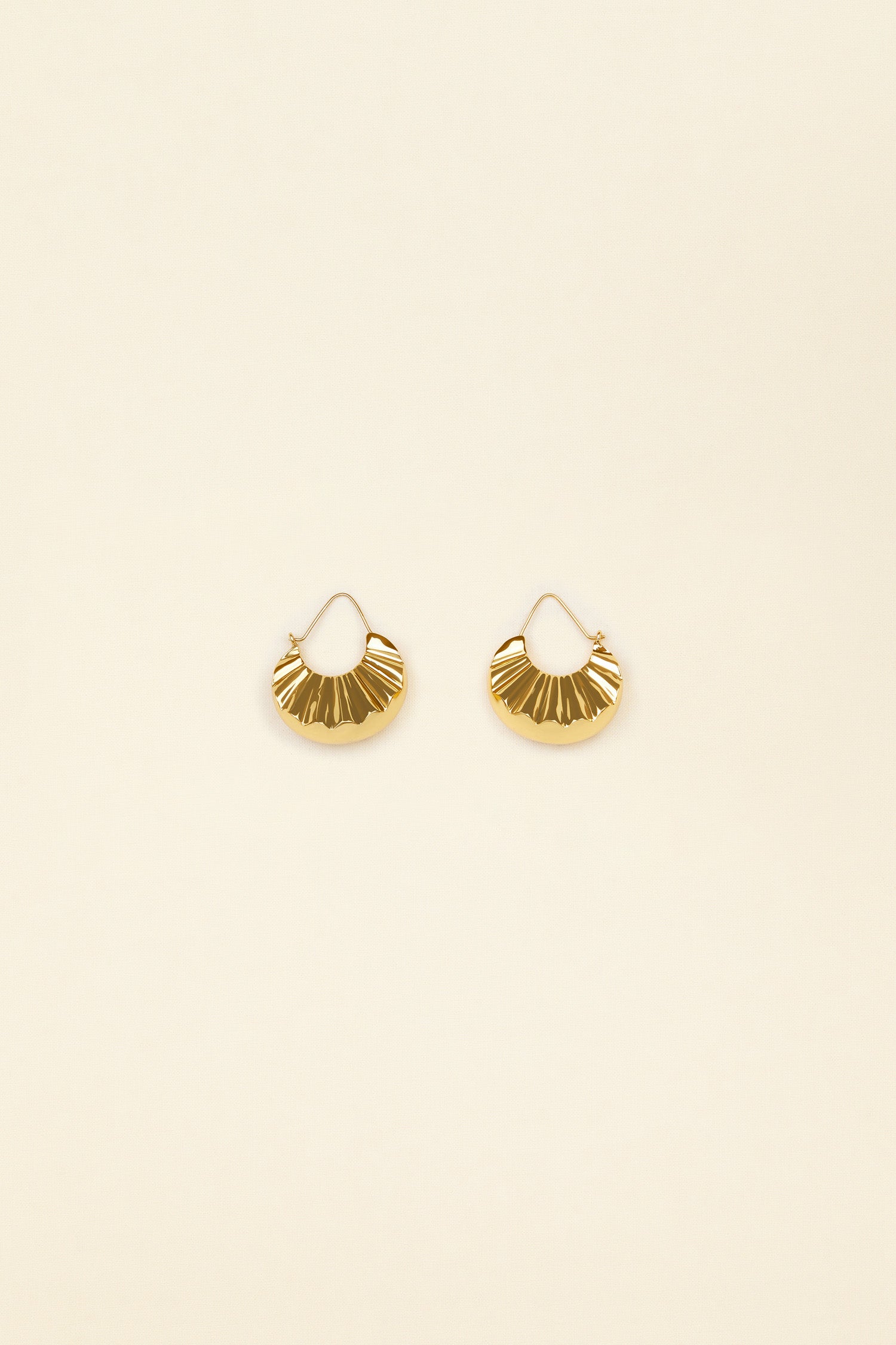 Patou Jewellery Large Mandarine boucles doreilles doré laiton