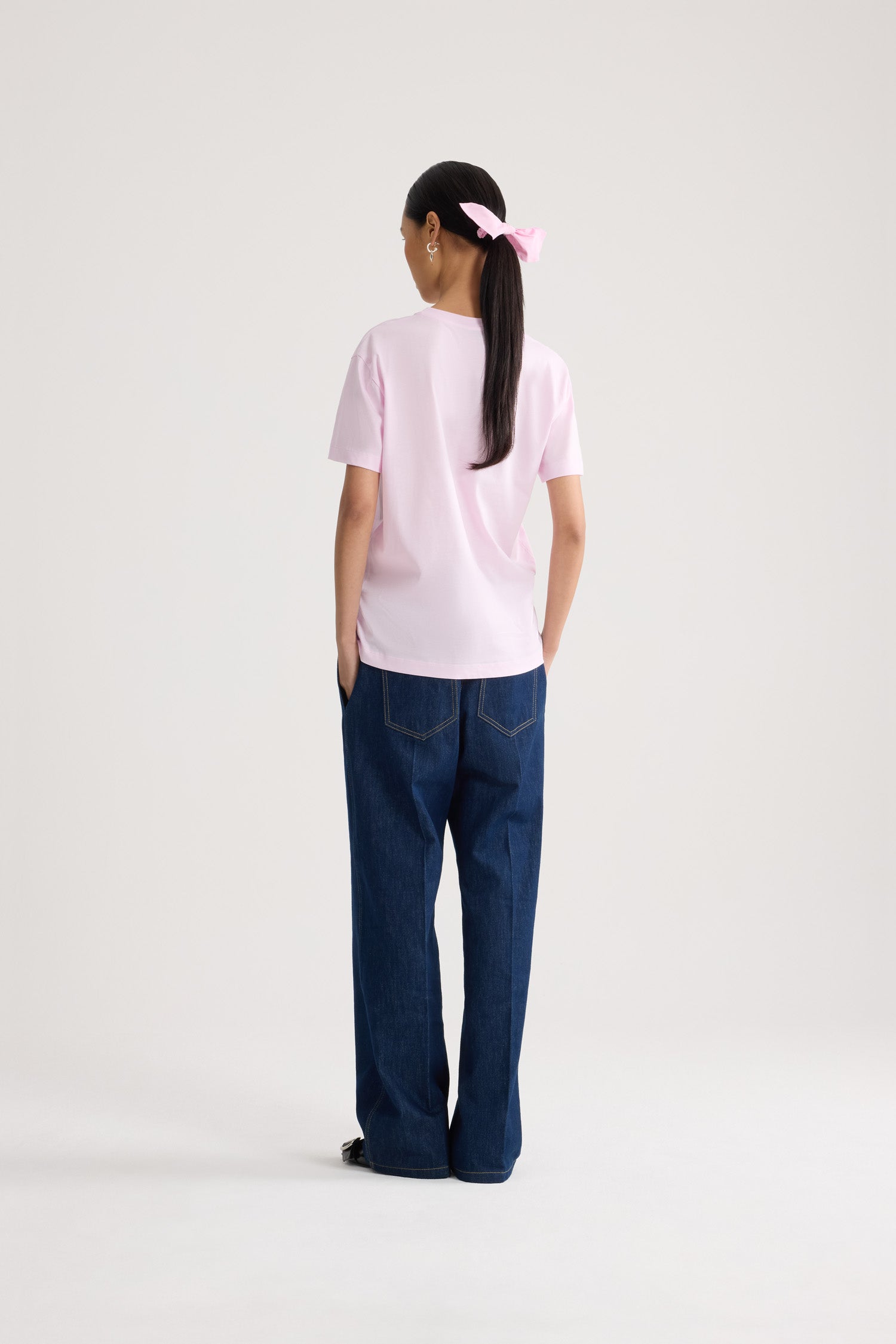 Patou JE217 t-shirt coton bio rose candy brodé