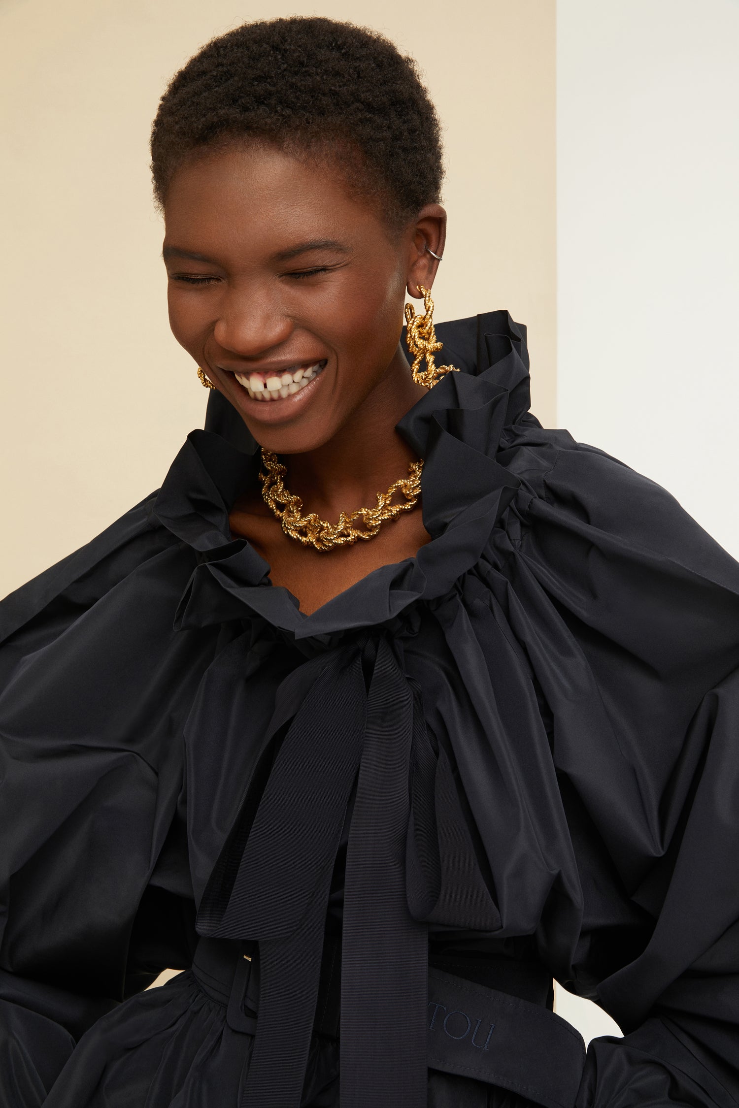 Patou JW077 collier chaîne doré laiton Taille Unique