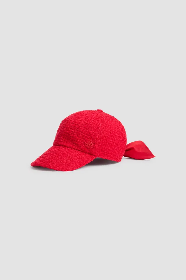 Patou AC111 casquette tweed rouge scarlet
