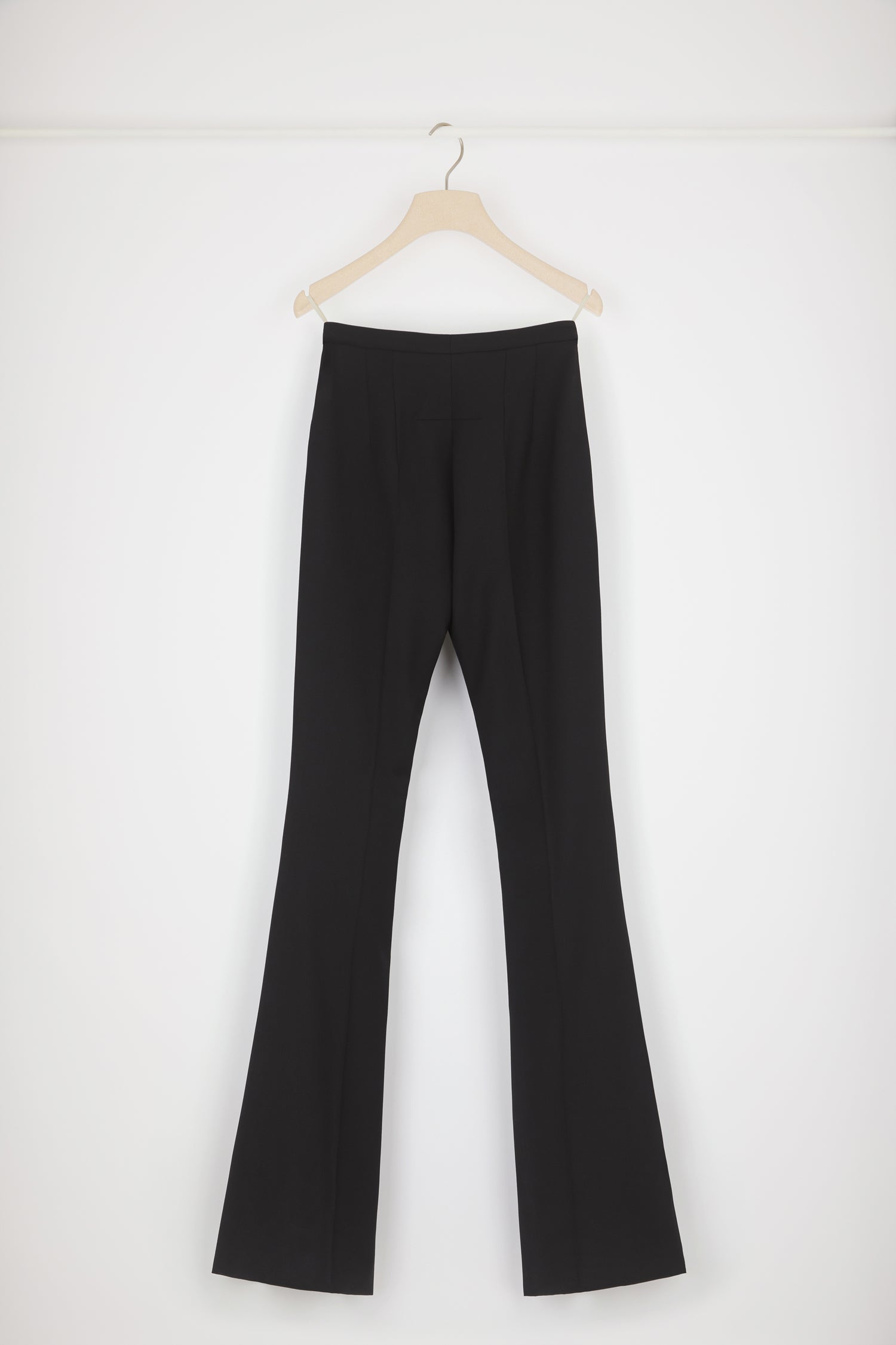 Patou H22TR0240103999B Pantalon flare noir laine vierge stretch