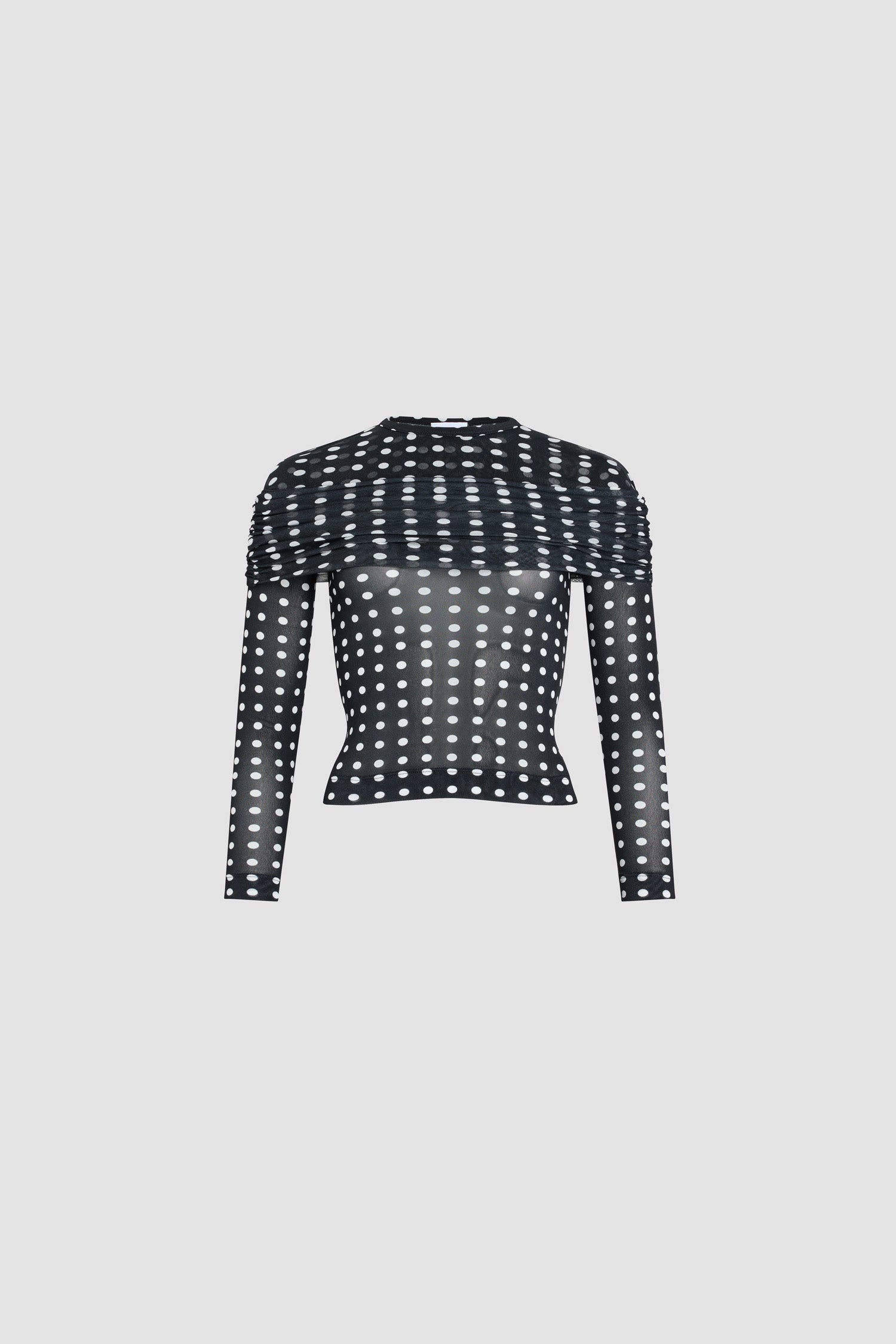 Patou Tops TO17202435962 haut nylon bleu à pois