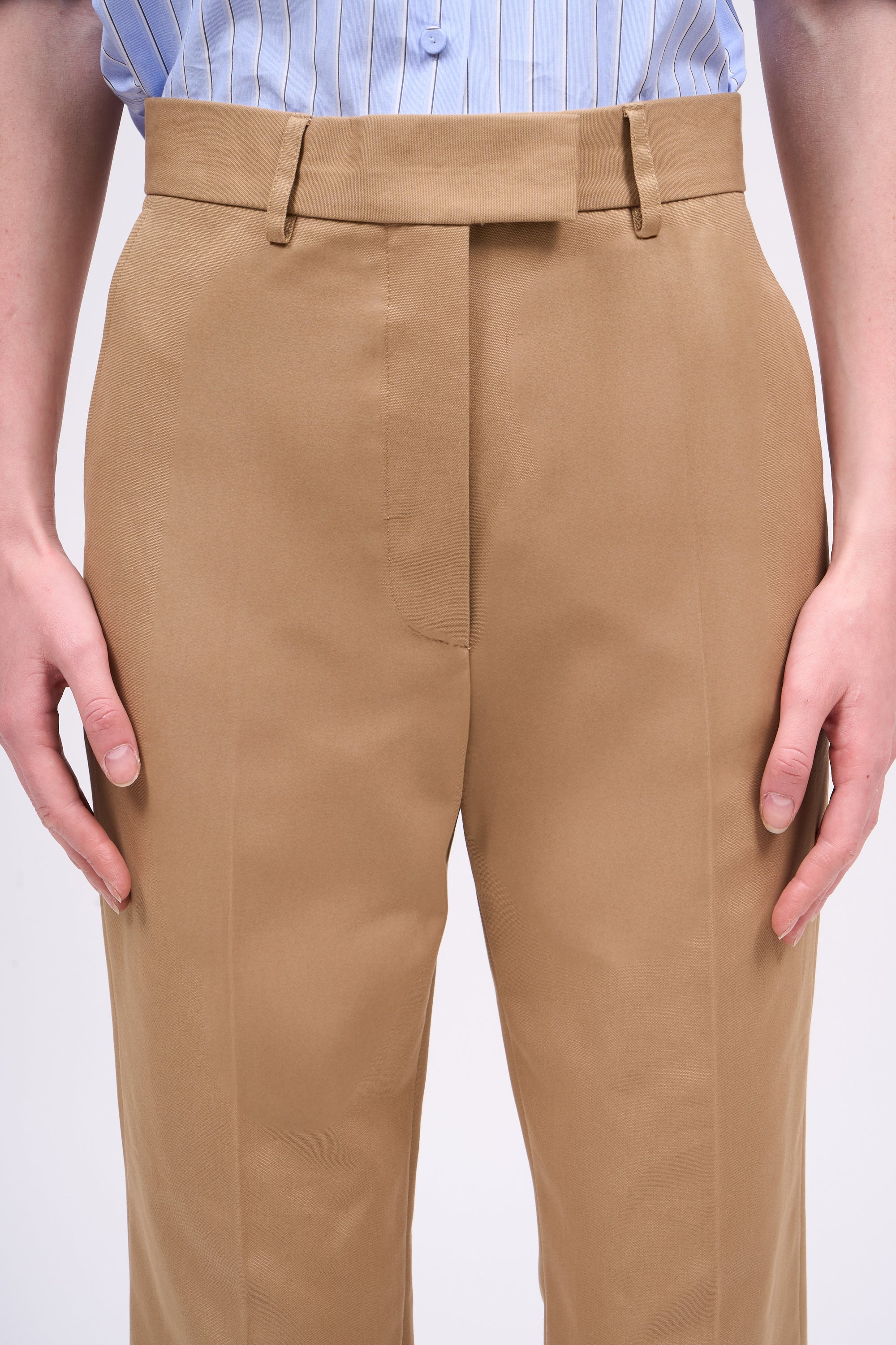 Paul & Joe Constantin pantalon droit coton camel 38