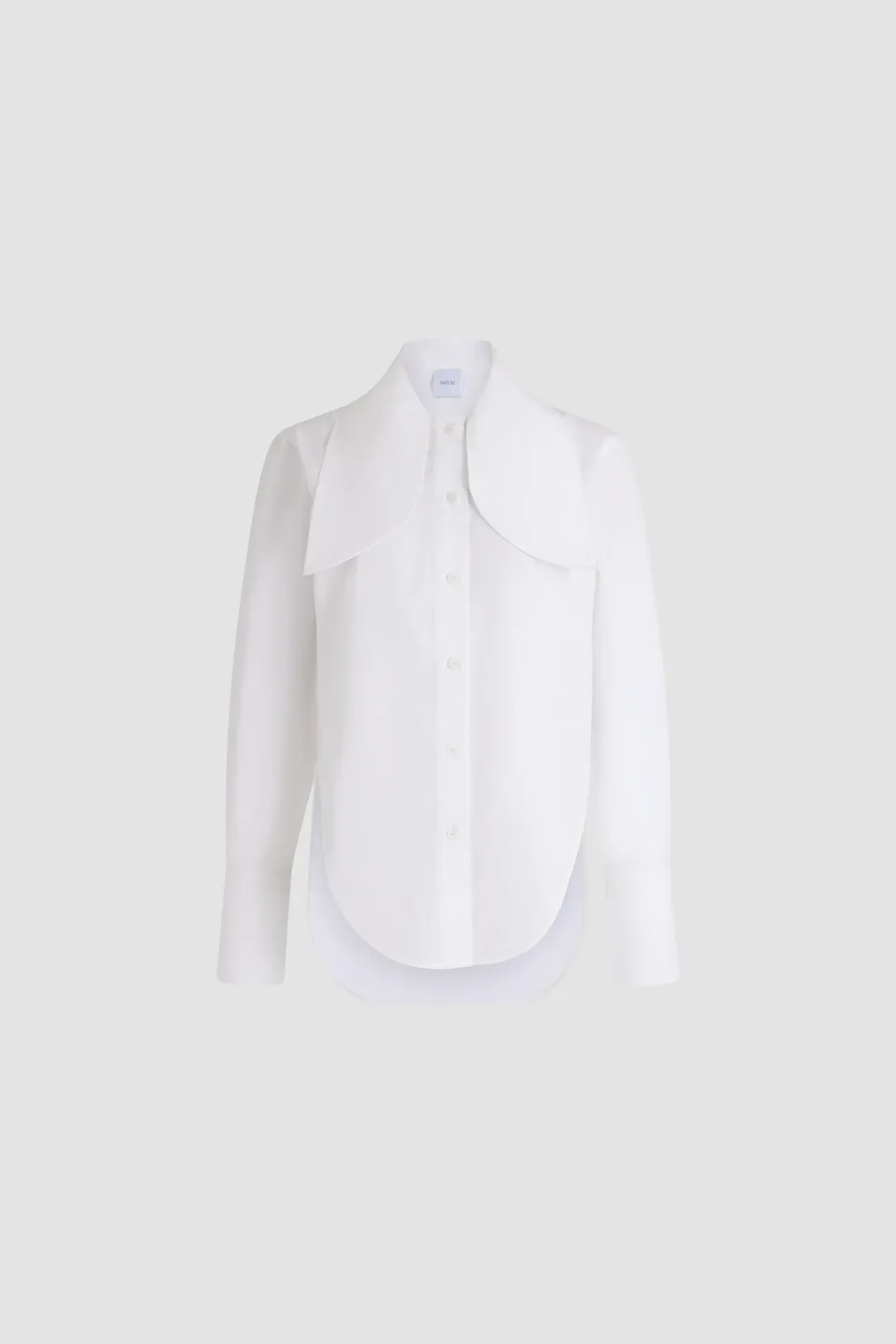 Patou BL063 blouse blanche coton bio col à nouer