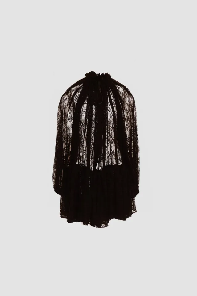 Patou Iconic JE203 robe dentelle jersey noir