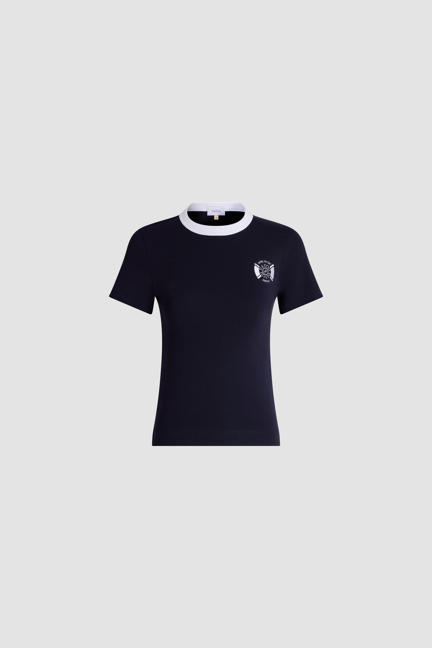 Patou SP072 t-shirt ajusté coton bio Deep Sea Blue