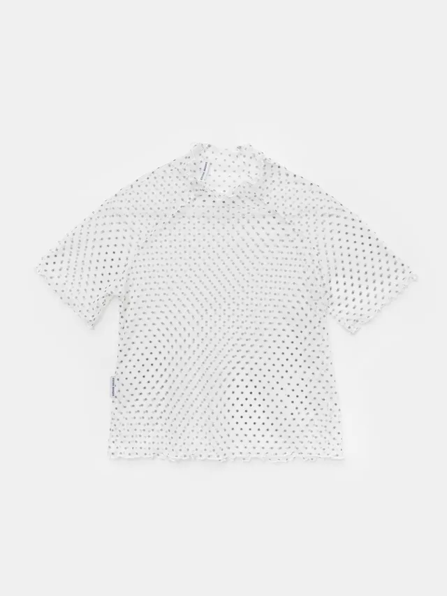 Ester Manas Tops Polka Dots White Easy Top pois blanc