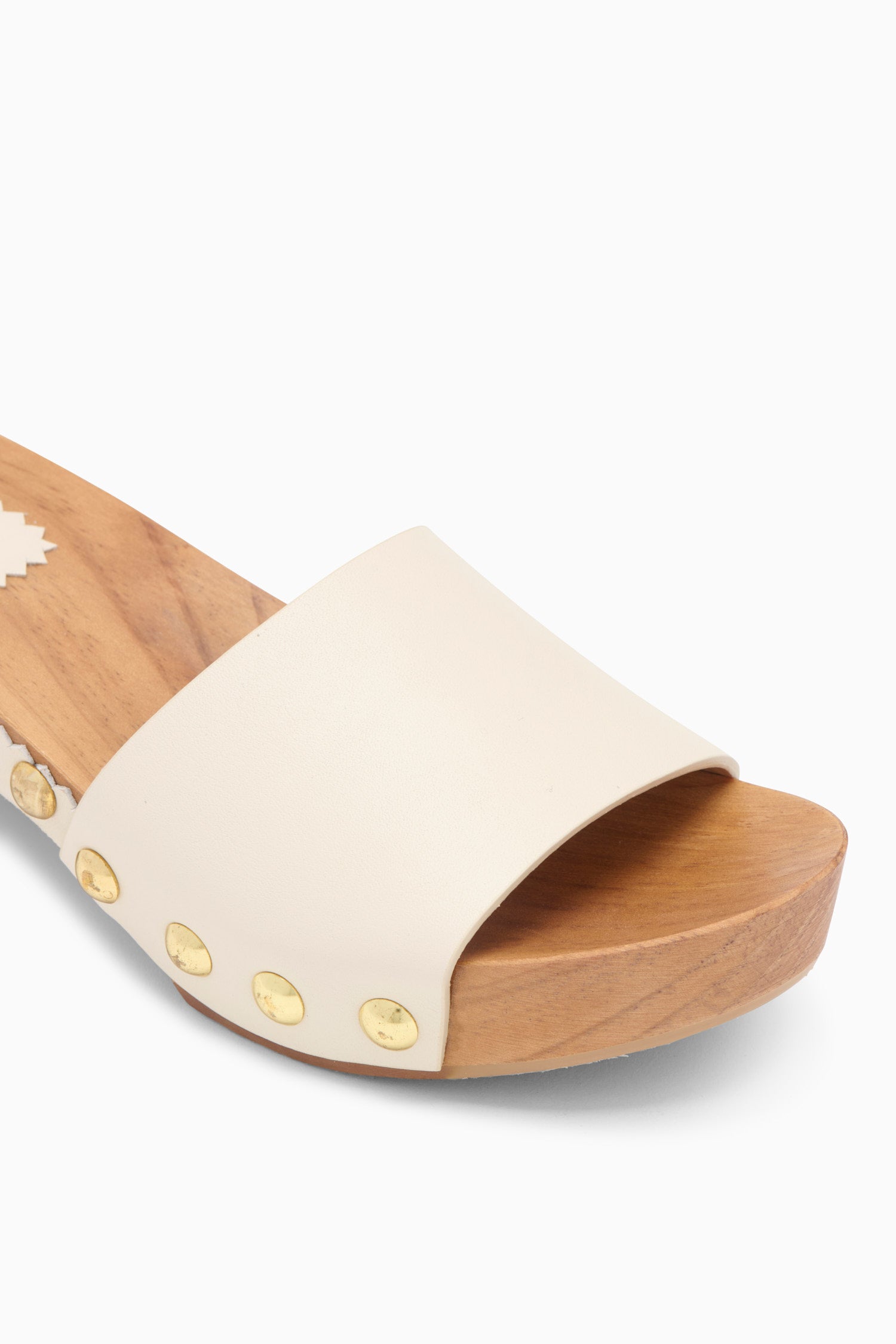Ulla Johnson Esti sabots cuir Cowrie plateforme 60 mm