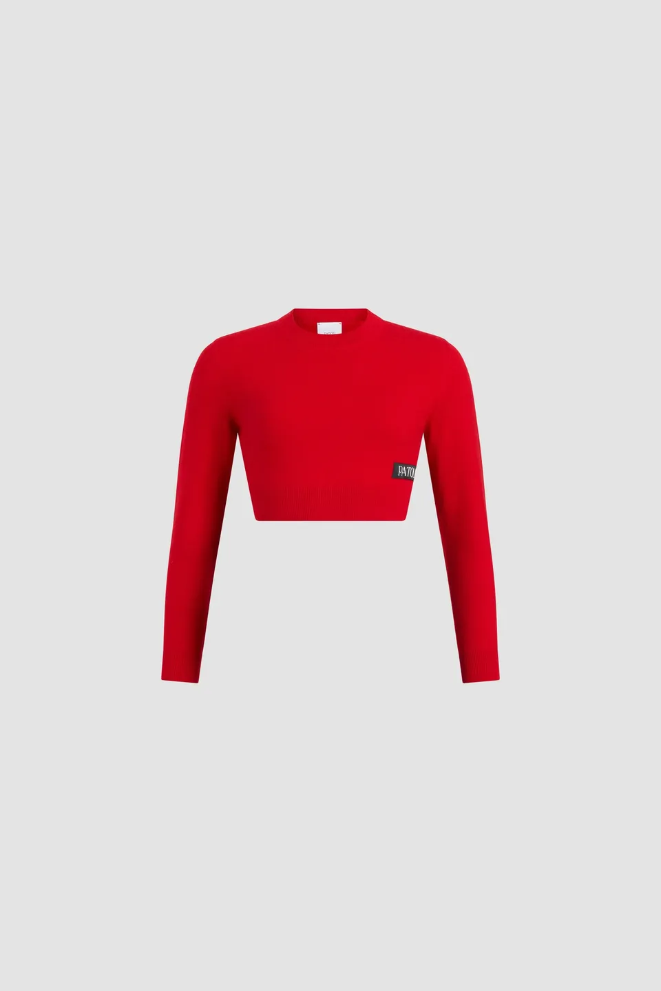 Patou KN0998041313R pull court rouge laine cachemire