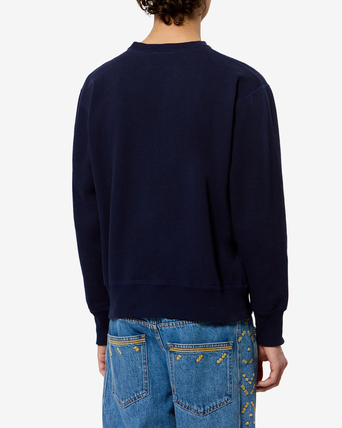 Isabel Marant Mike SW0030 sweatshirt bleu marine coton
