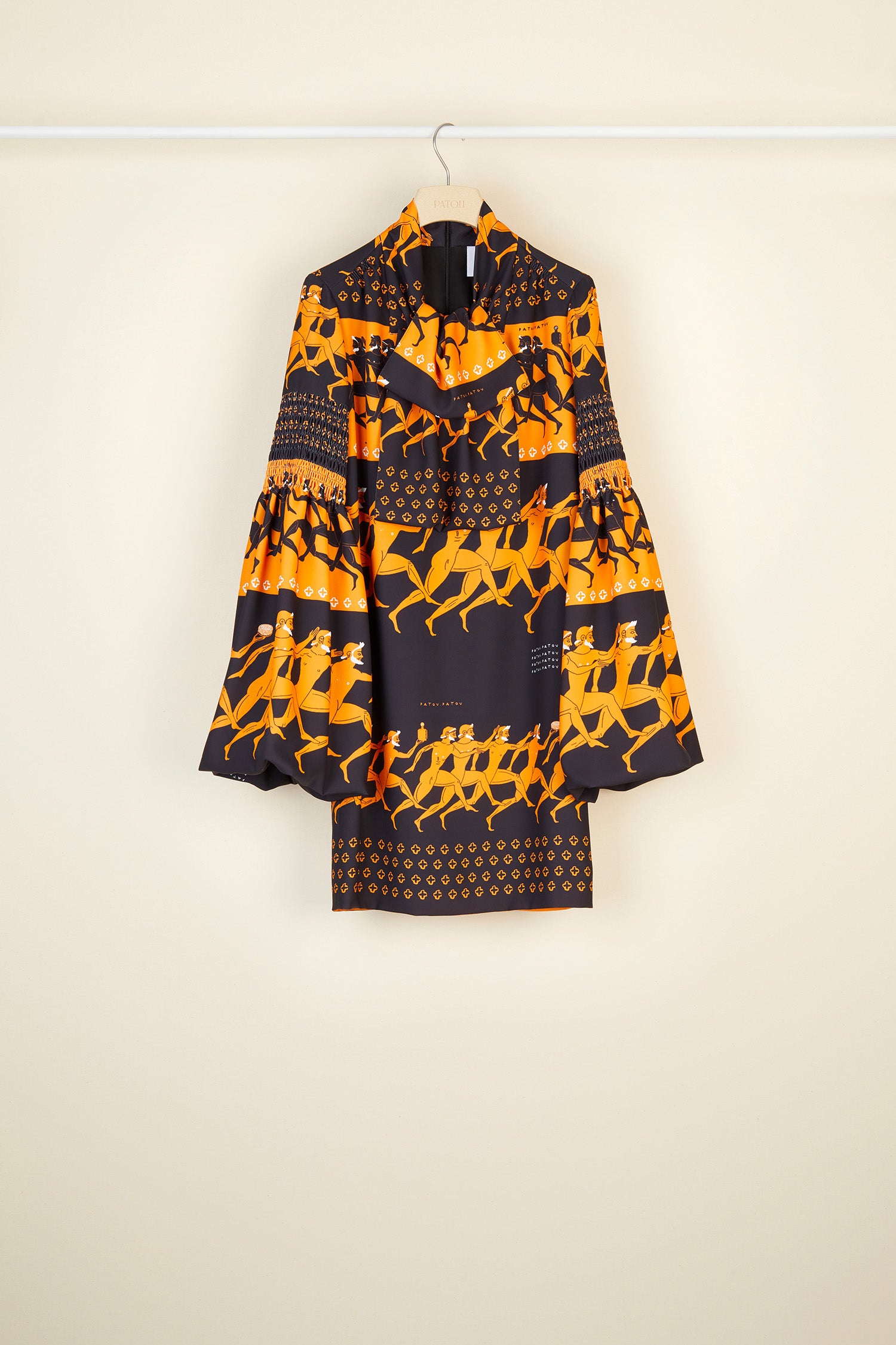 Patou DR011 Robe mini cady imprimé lavallière