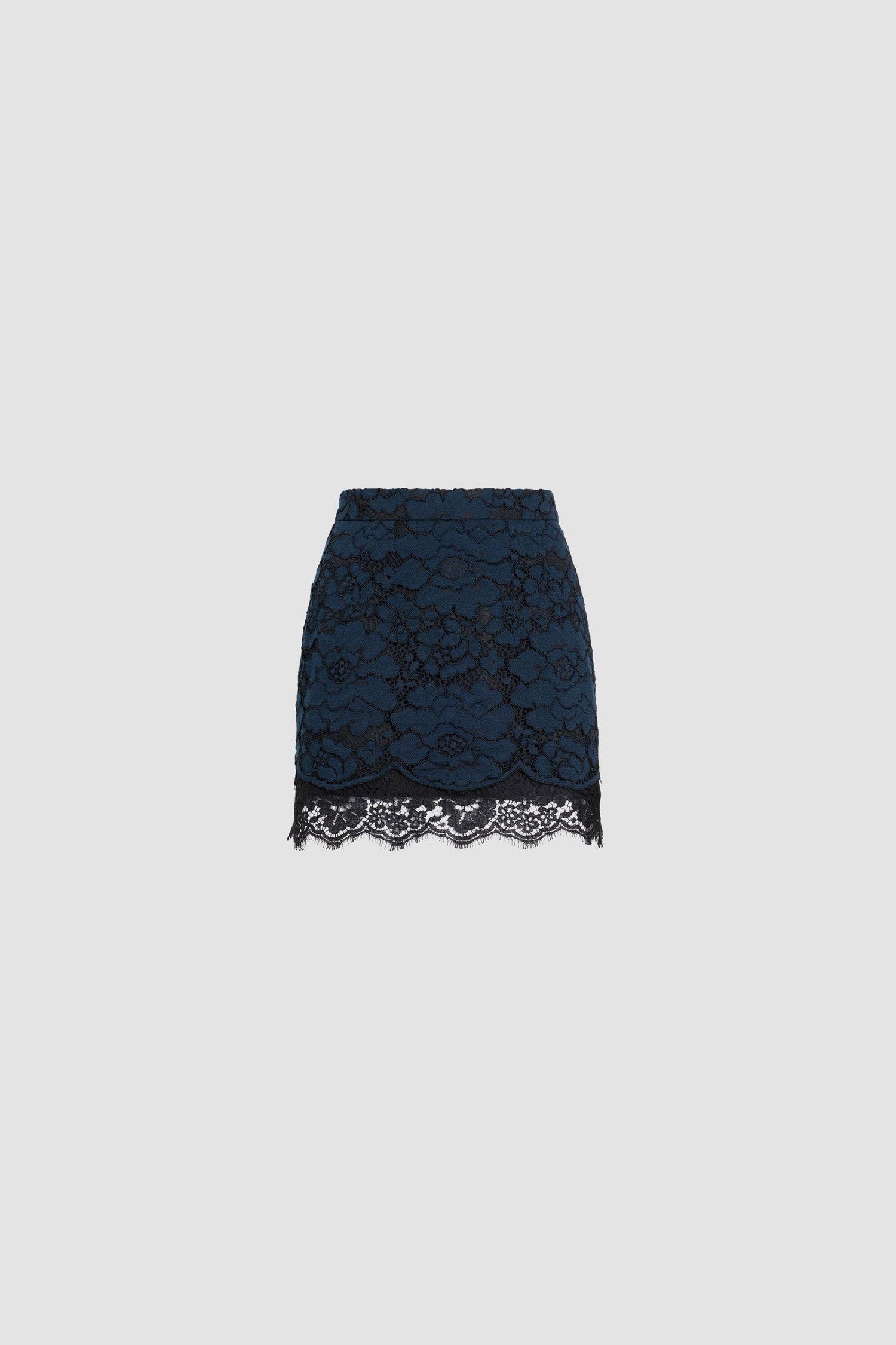Patou P26SK1080247694N mini jupe dentelle bleu marine