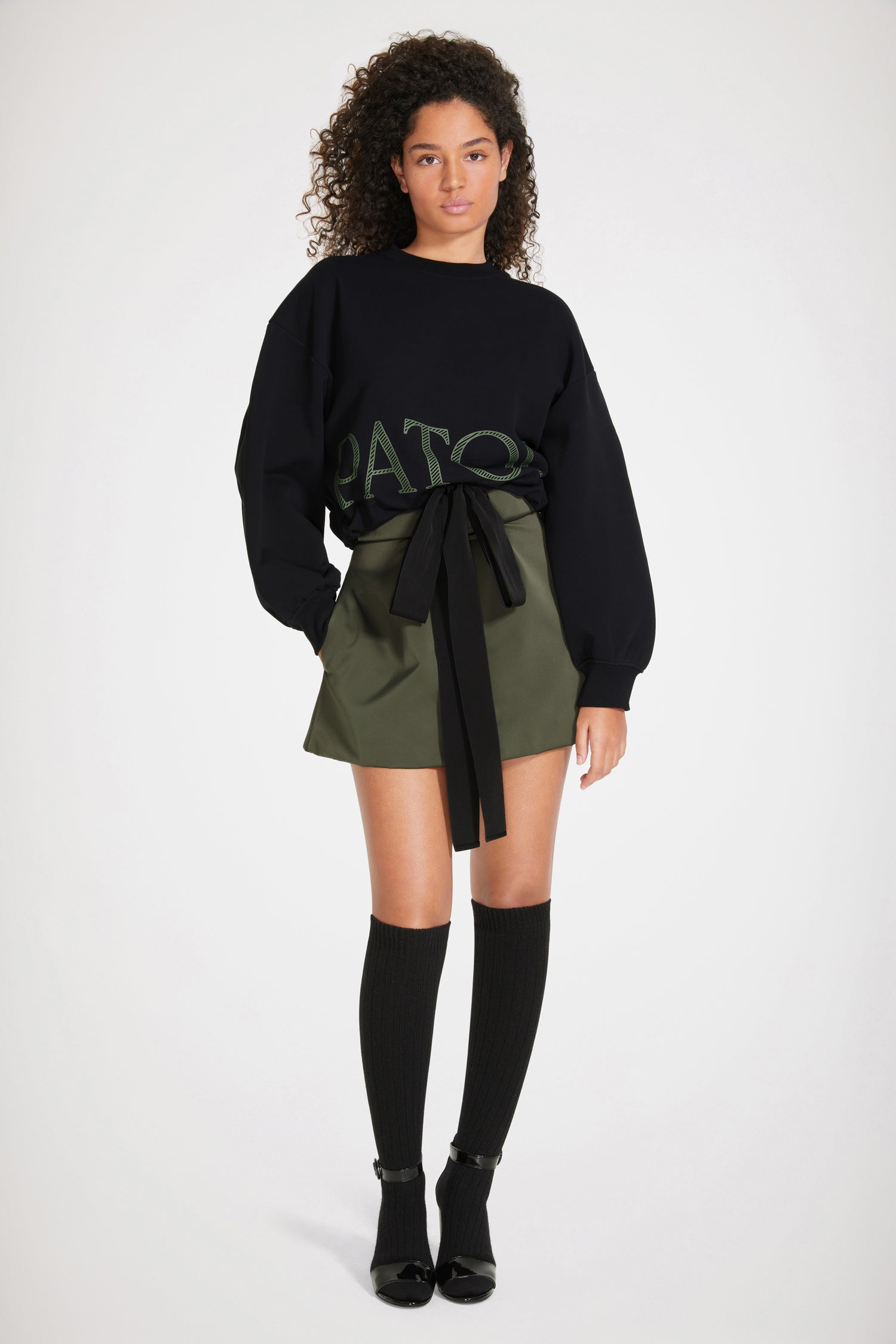 Patou H22JE0549995999B sweat court coton bio noir