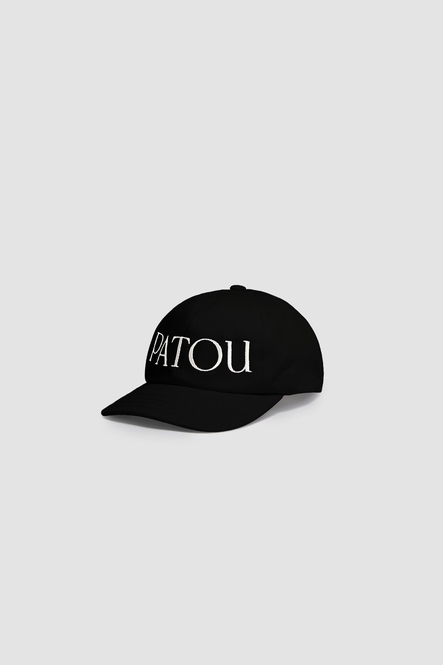 Patou H22AC0400132999B casquette coton noire logo blanc