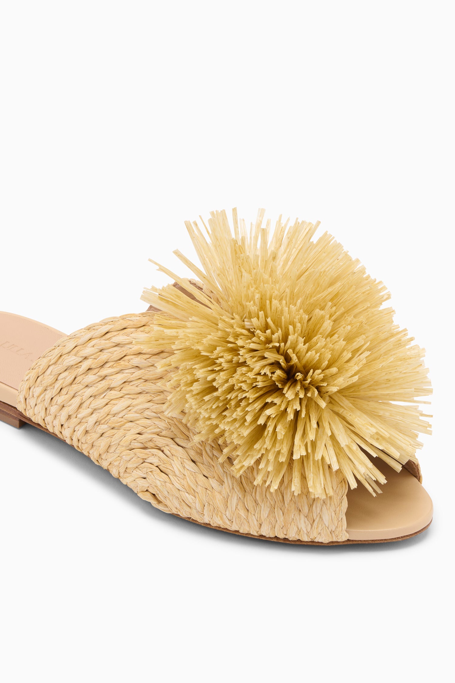 Ulla Johnson Raffia Fringe Flat mules plates Sand raphia