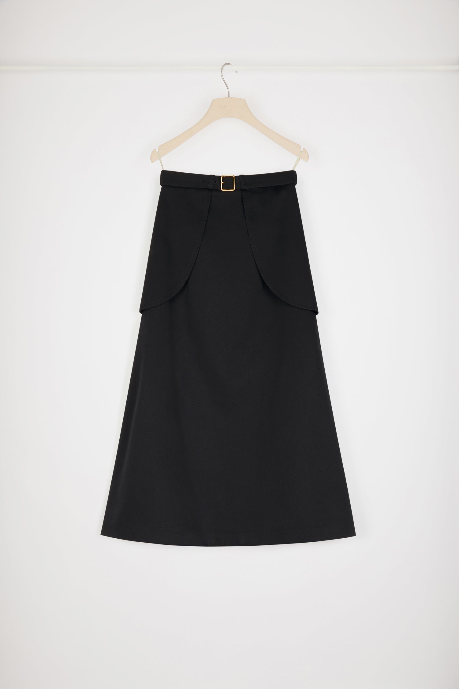 Patou SK035 jupe midi poches coton bio noire