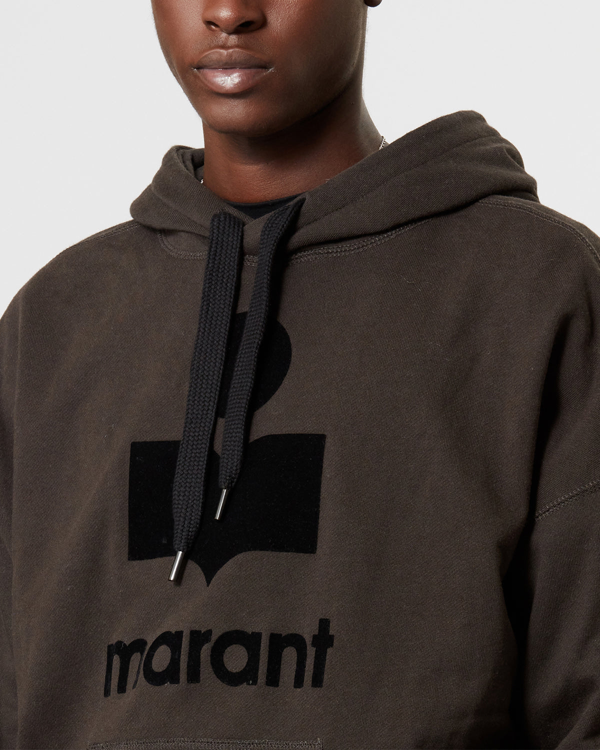 Isabel Marant Miley SW0027HA sweat capuche coton noir délavé