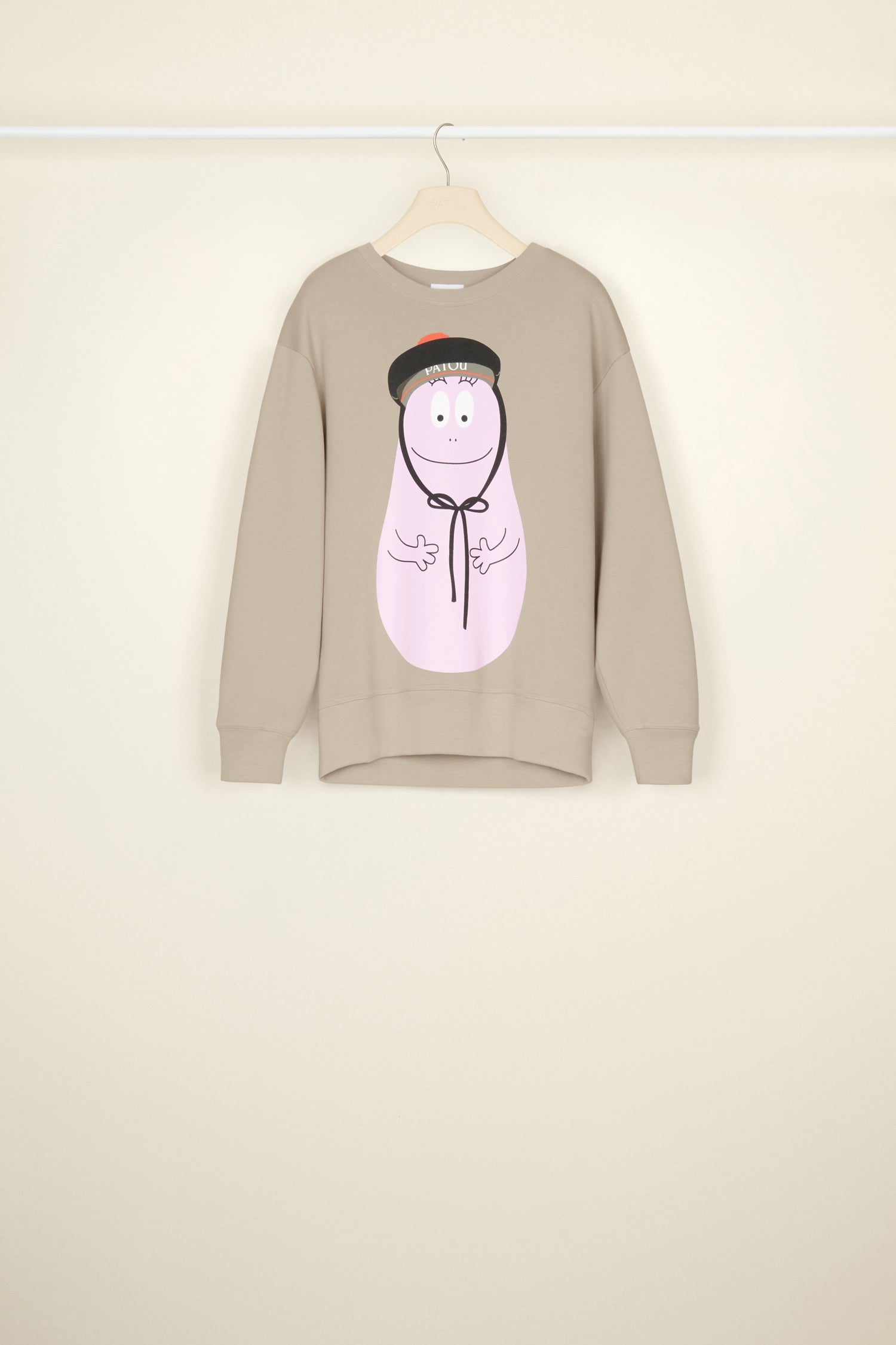 Patou JE047 Barbapapa Sweat coton bio Parchemin XS-XL