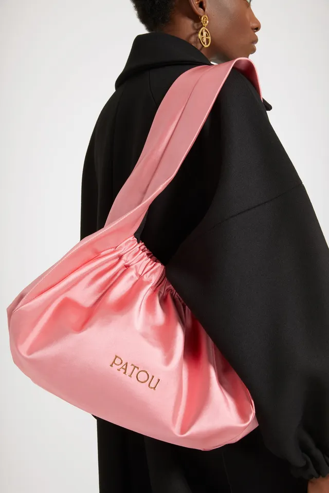 Patou Le Biscuit AC055 grand sac satin Hot Pink