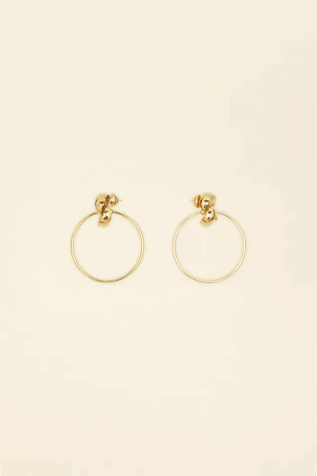 Patou JW060 boucles oreilles mandarine doré TU