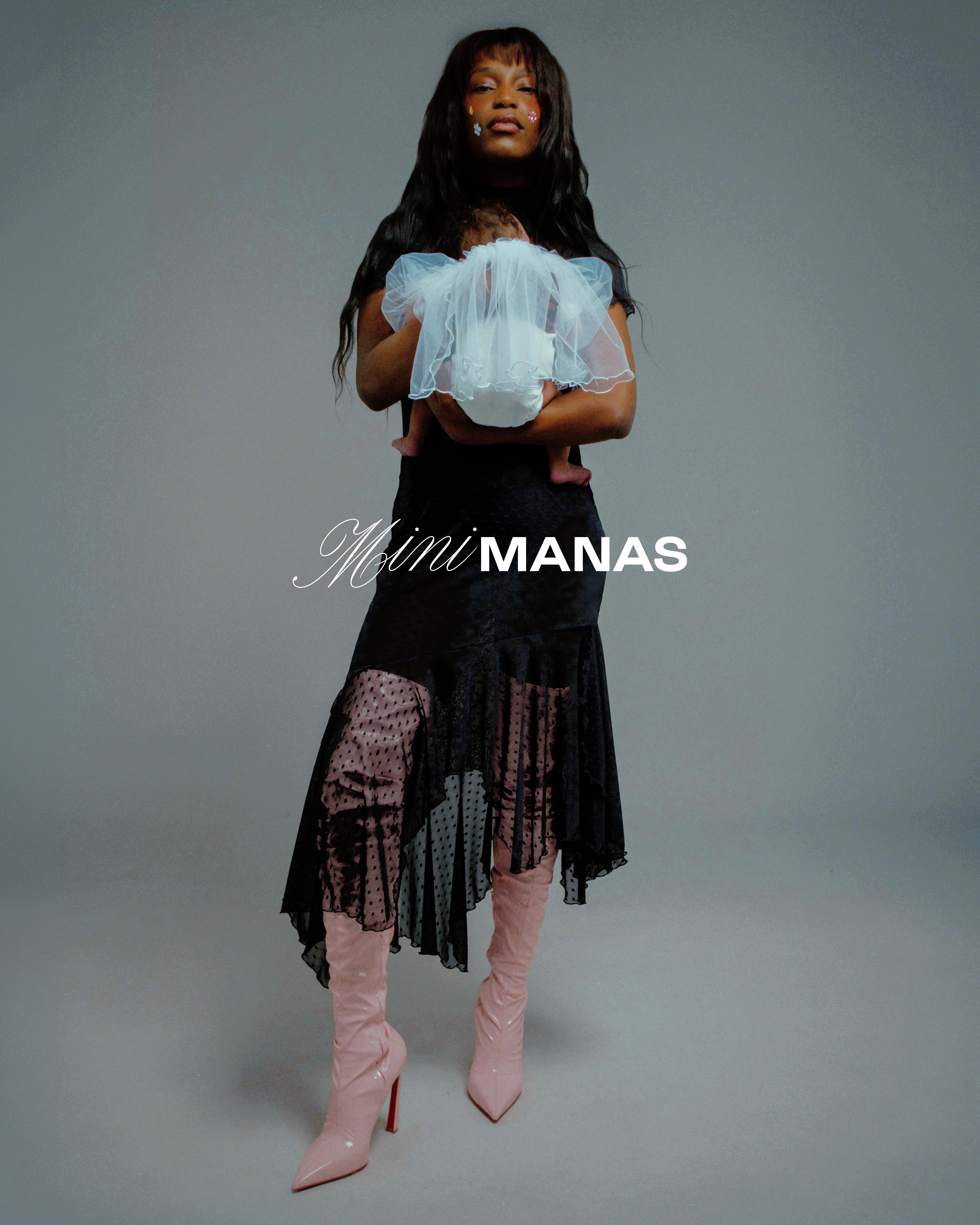 Ester Manas Easy Dress robe maxi noire à pois