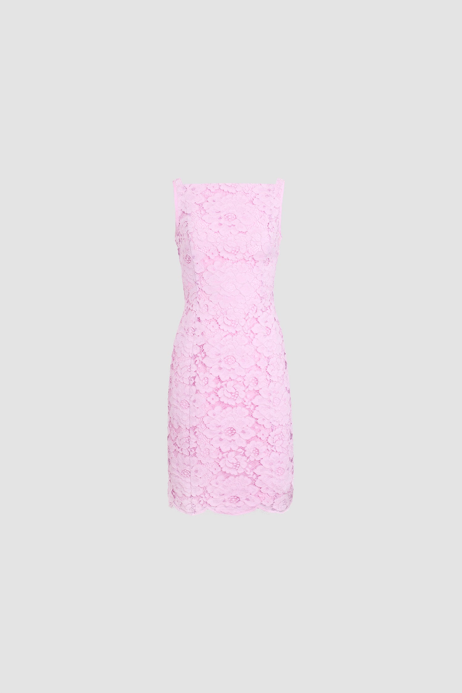 Patou DR252 robe midi dentelle rose Pink Parfait