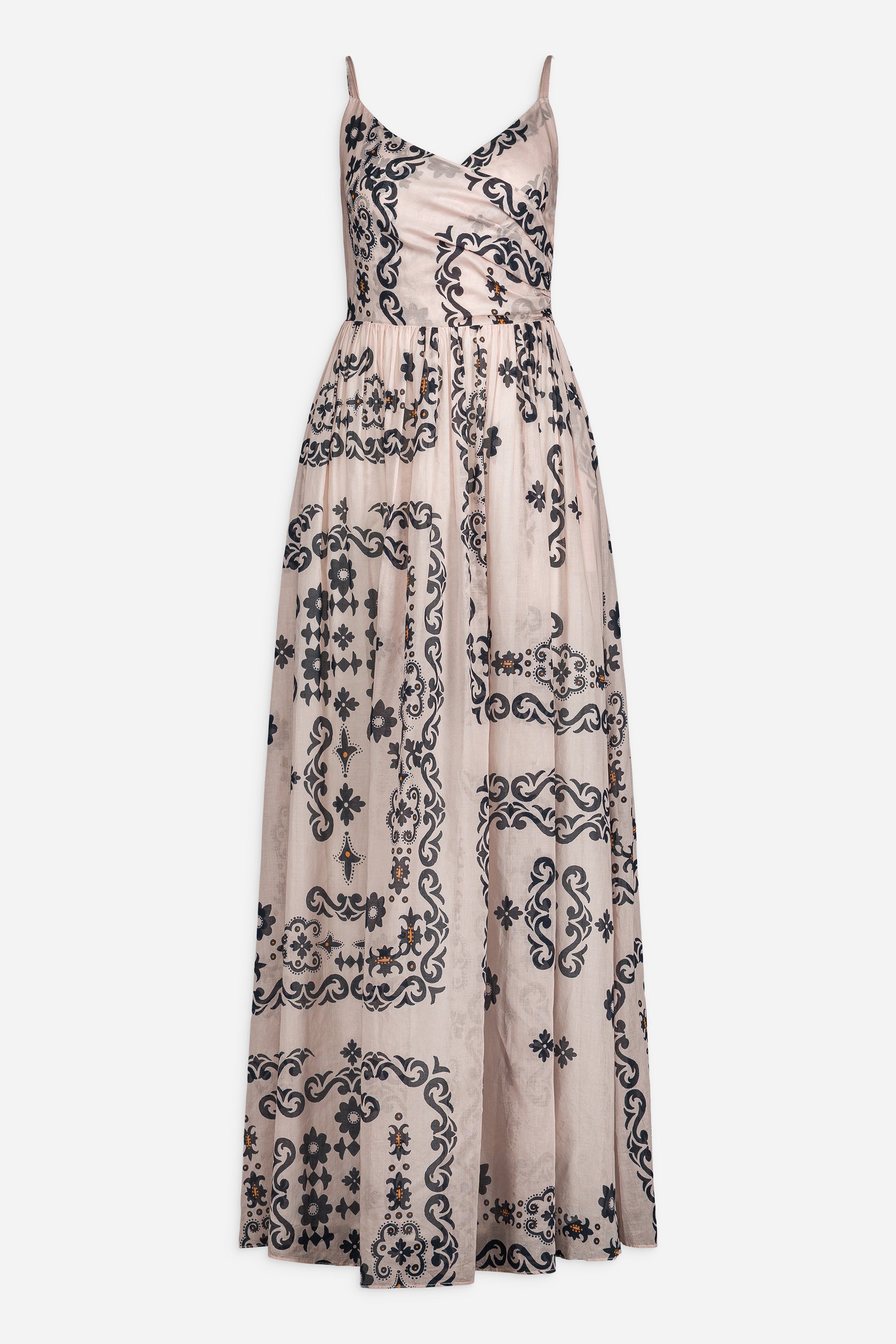 Paul & Joe Sumatra robe longue coton imprimé marron 36
