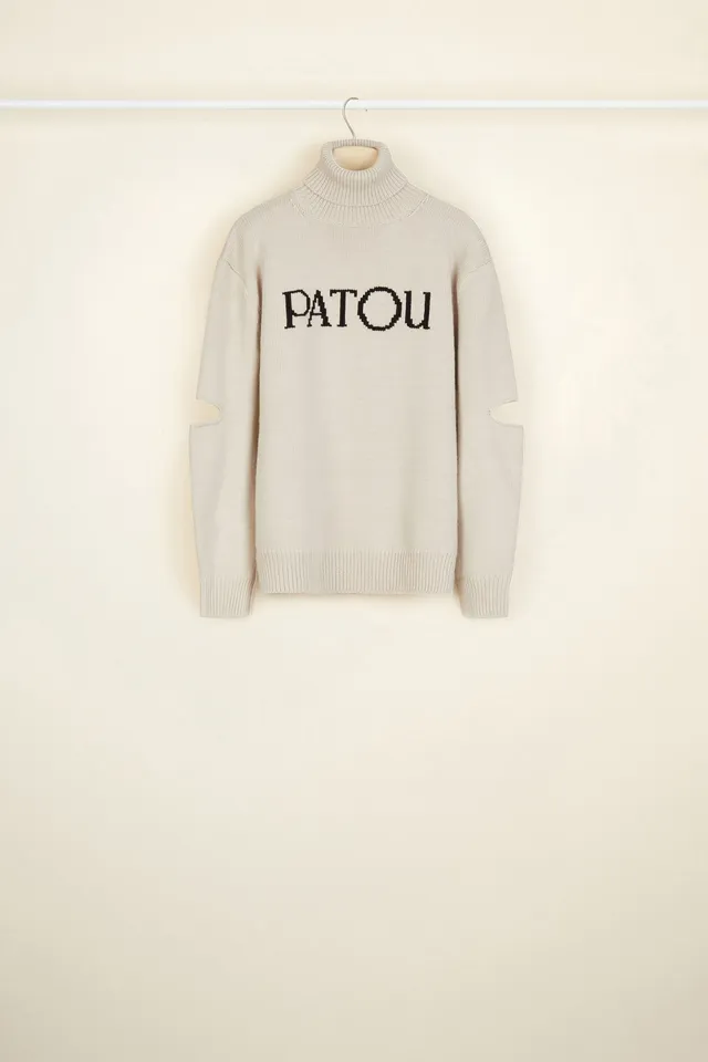 Patou Knitwear A20KN0088025105C pull laine chestnut