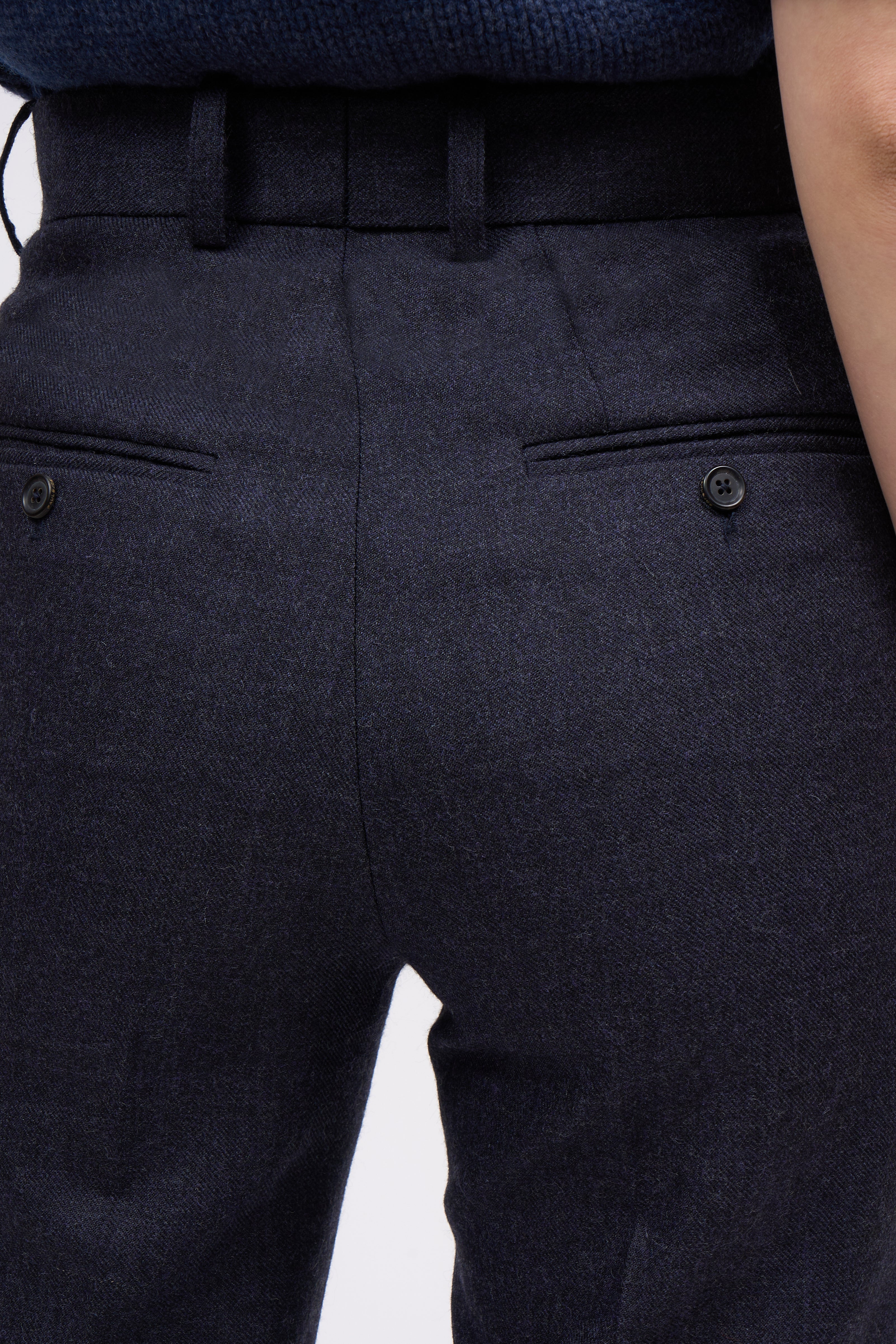 Paul & Joe ALEXIS pantalon droit twill de laine Navy