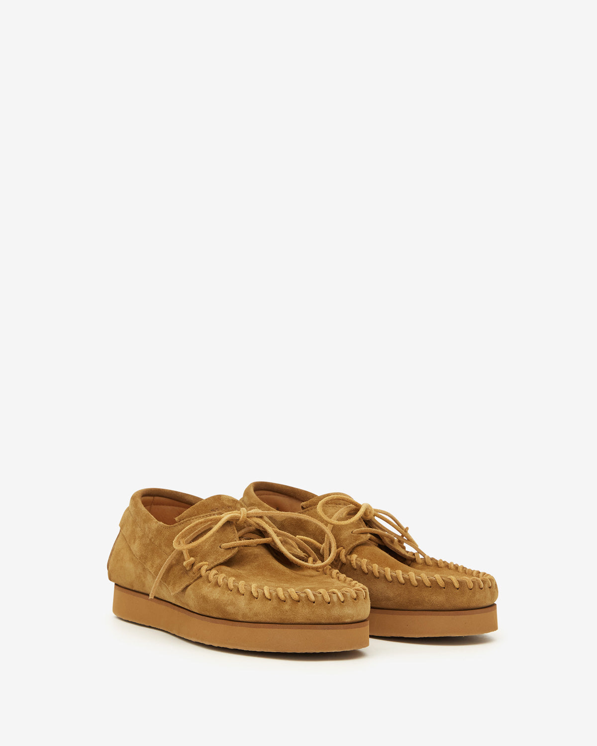 Isabel Marant Fylan mocassins cuir sepia lacés homme