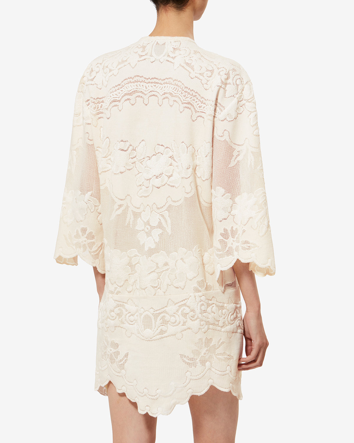Isabel Marant Solara robe guipure écru courte ample