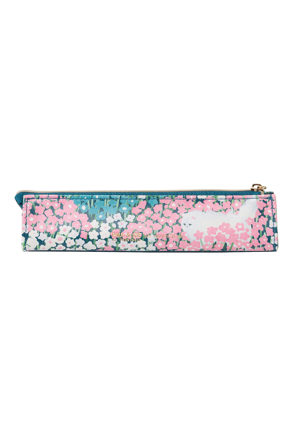 Paul & Joe petite trousse bleue fleurs Gipsy triangulaire