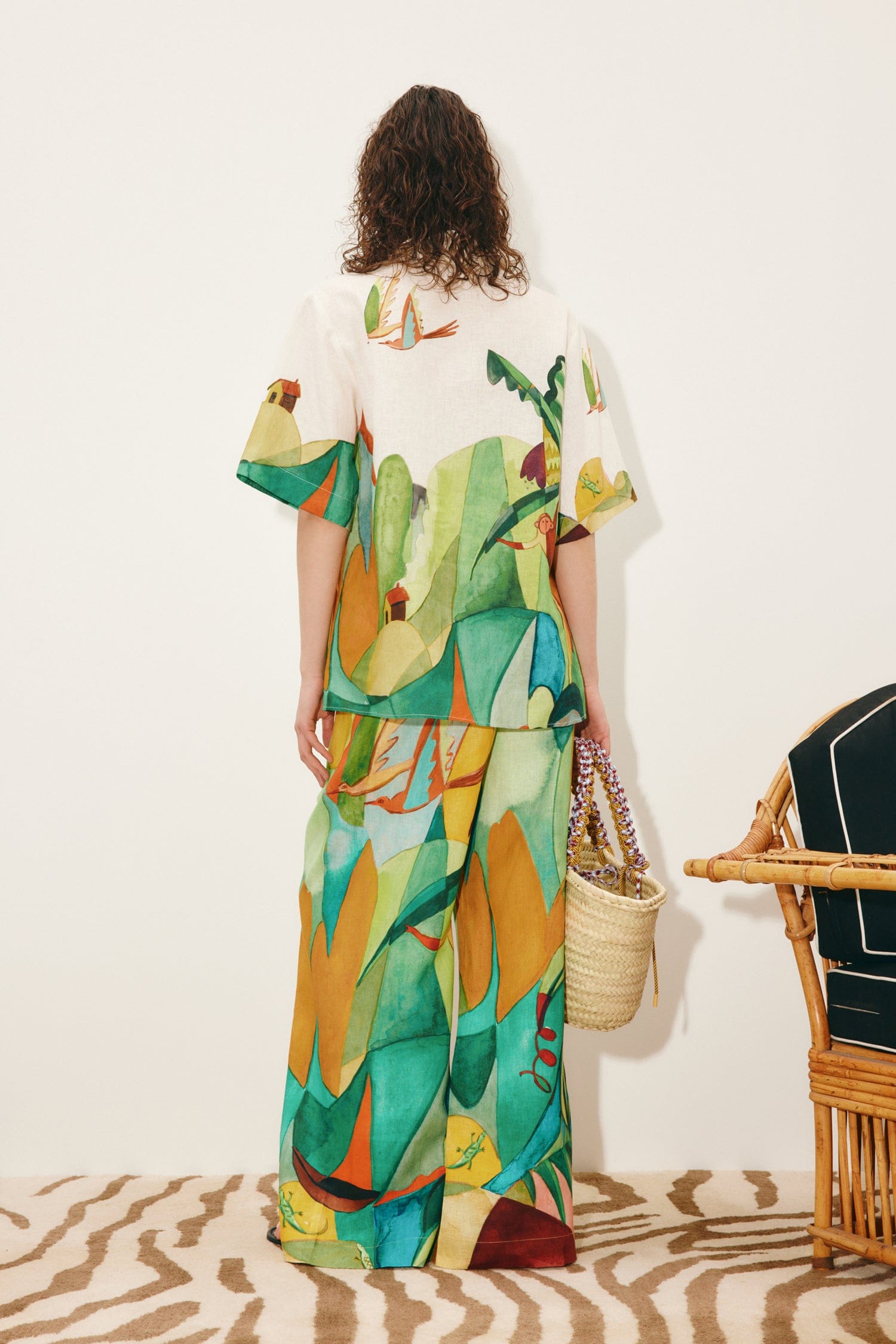 Alemaïs Mokshini chemise lin imprimé jungle