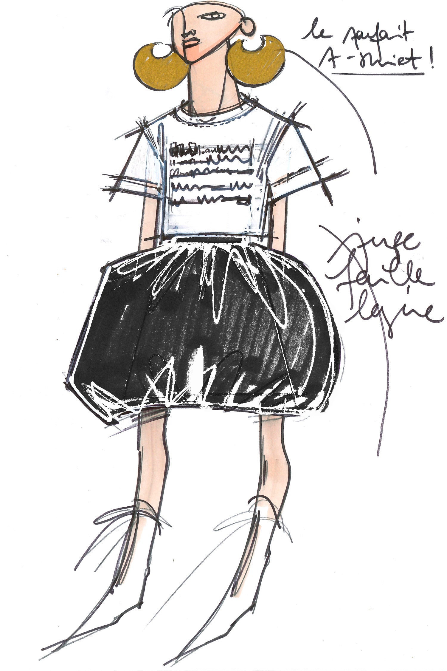Patou JE002 Digression t-shirt noir coton bio