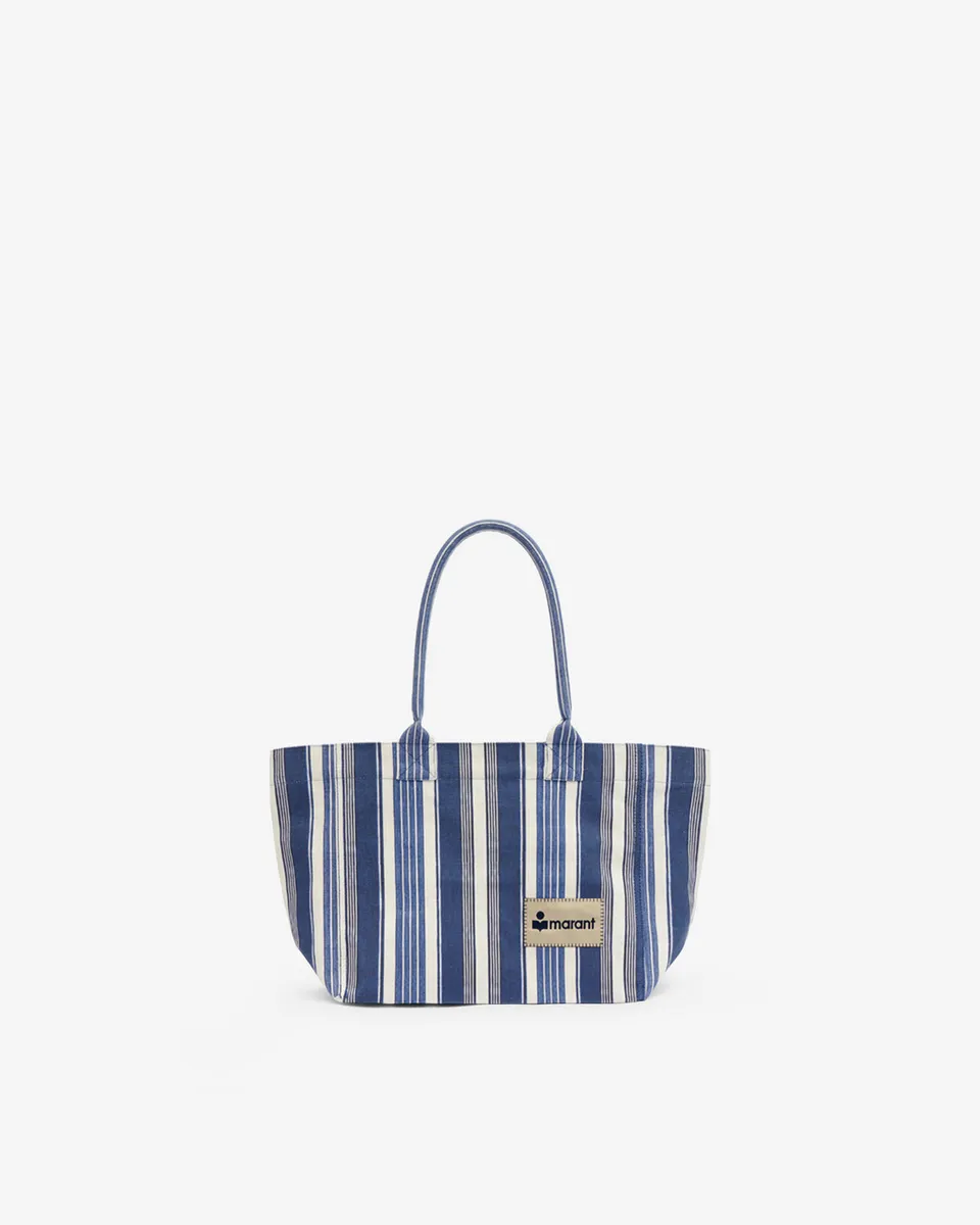 Isabel Marant Yenky Zipped Sac Cabas Bleu Rayé 34 cm
