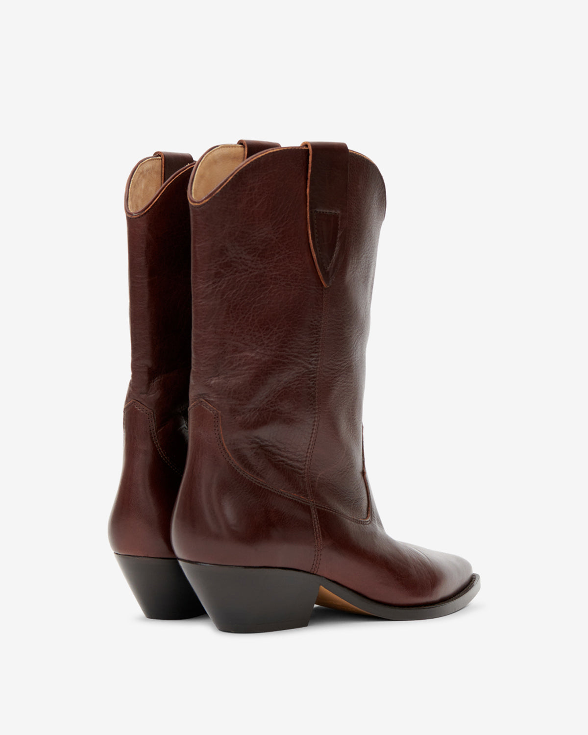 Isabel Marant Duerto Bottes Cuir Acajou talon 4 cm