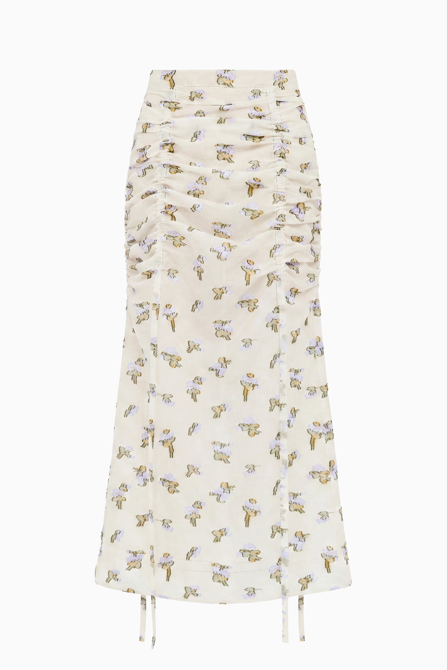 Ulla Johnson Liora Organza Midi Skirt jupe Violet