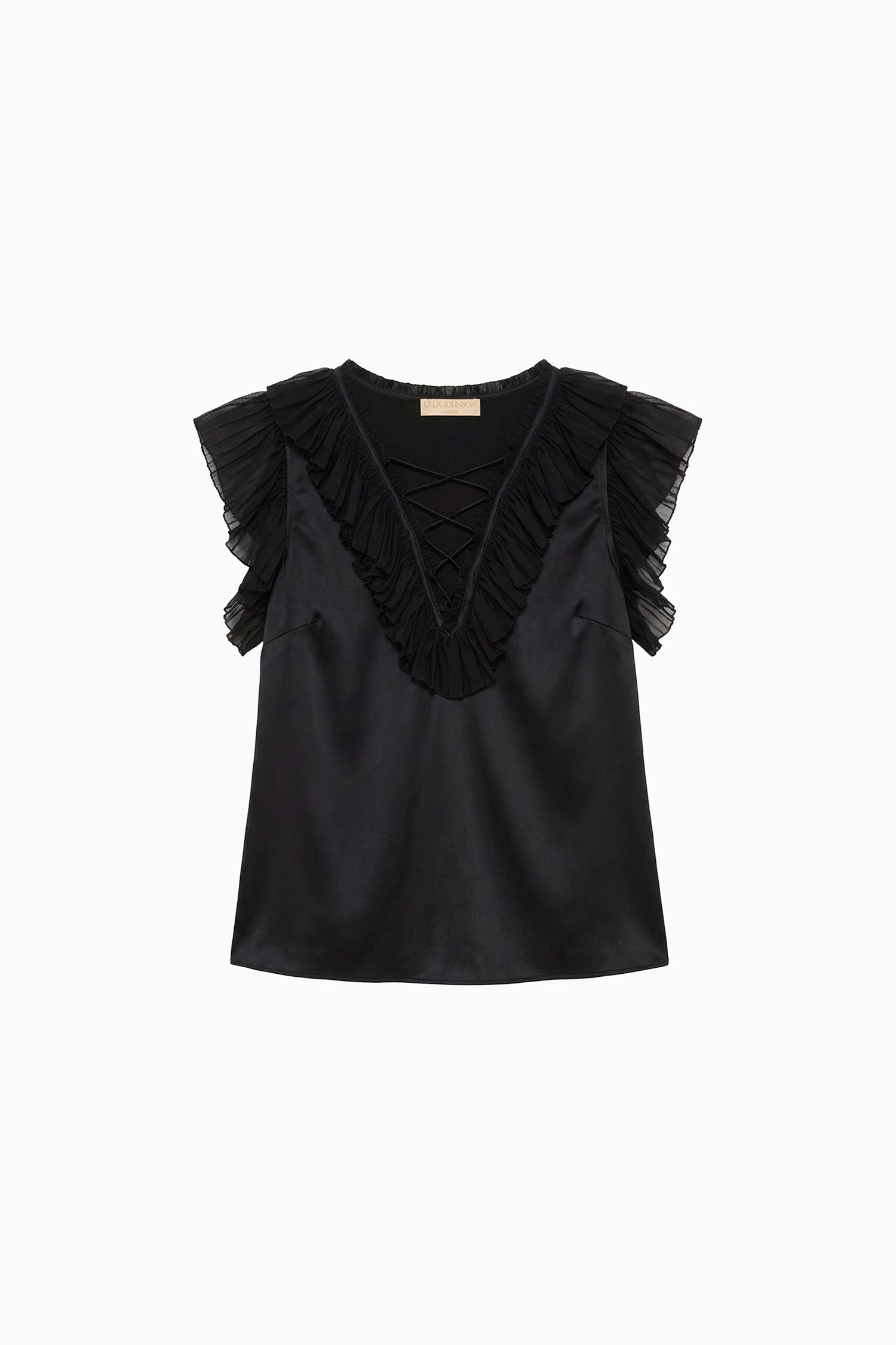 Ulla Johnson Ilyana top soie Noir
