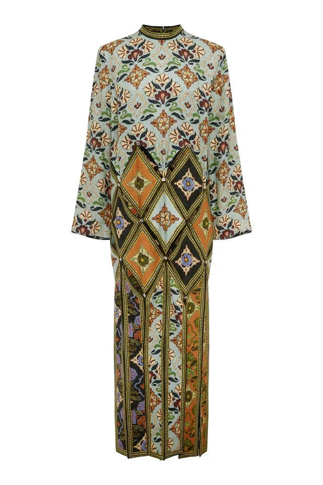 Alemäis Cece Spliced Midi Dress robe midi imprimée